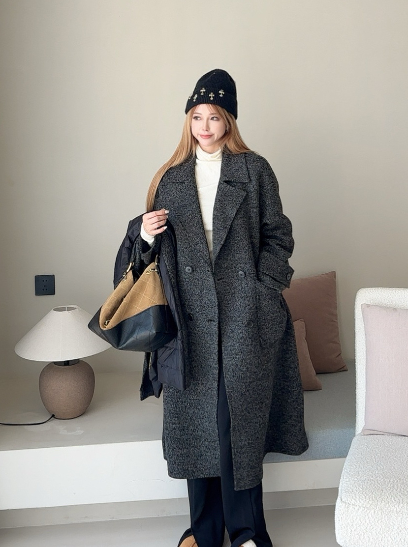 Max 26fw down vest double breasted overcoats set