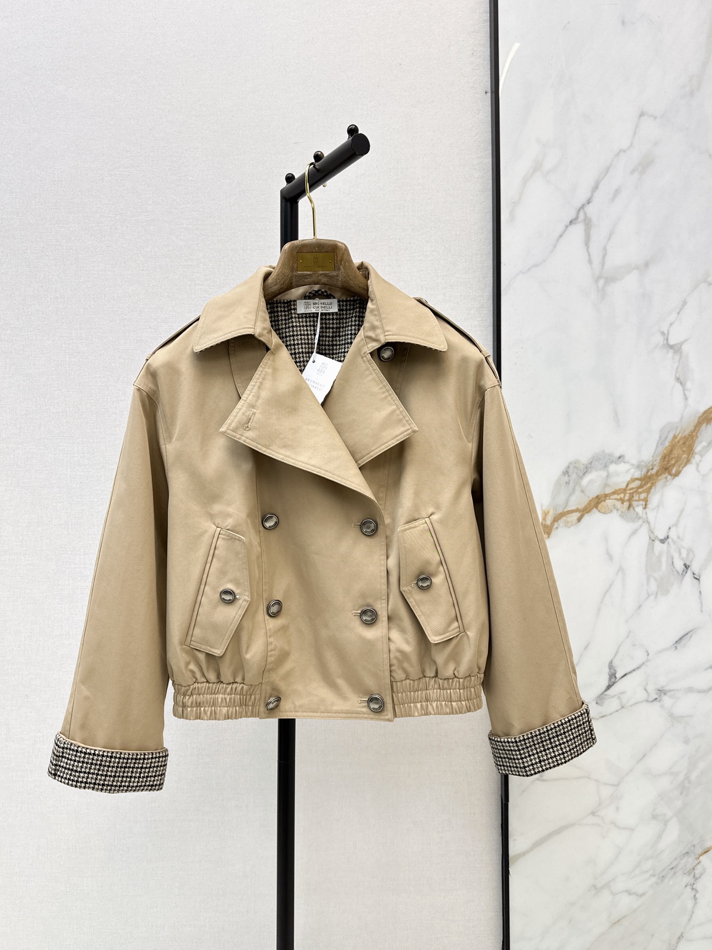 Brun 26fw cropped trench coats