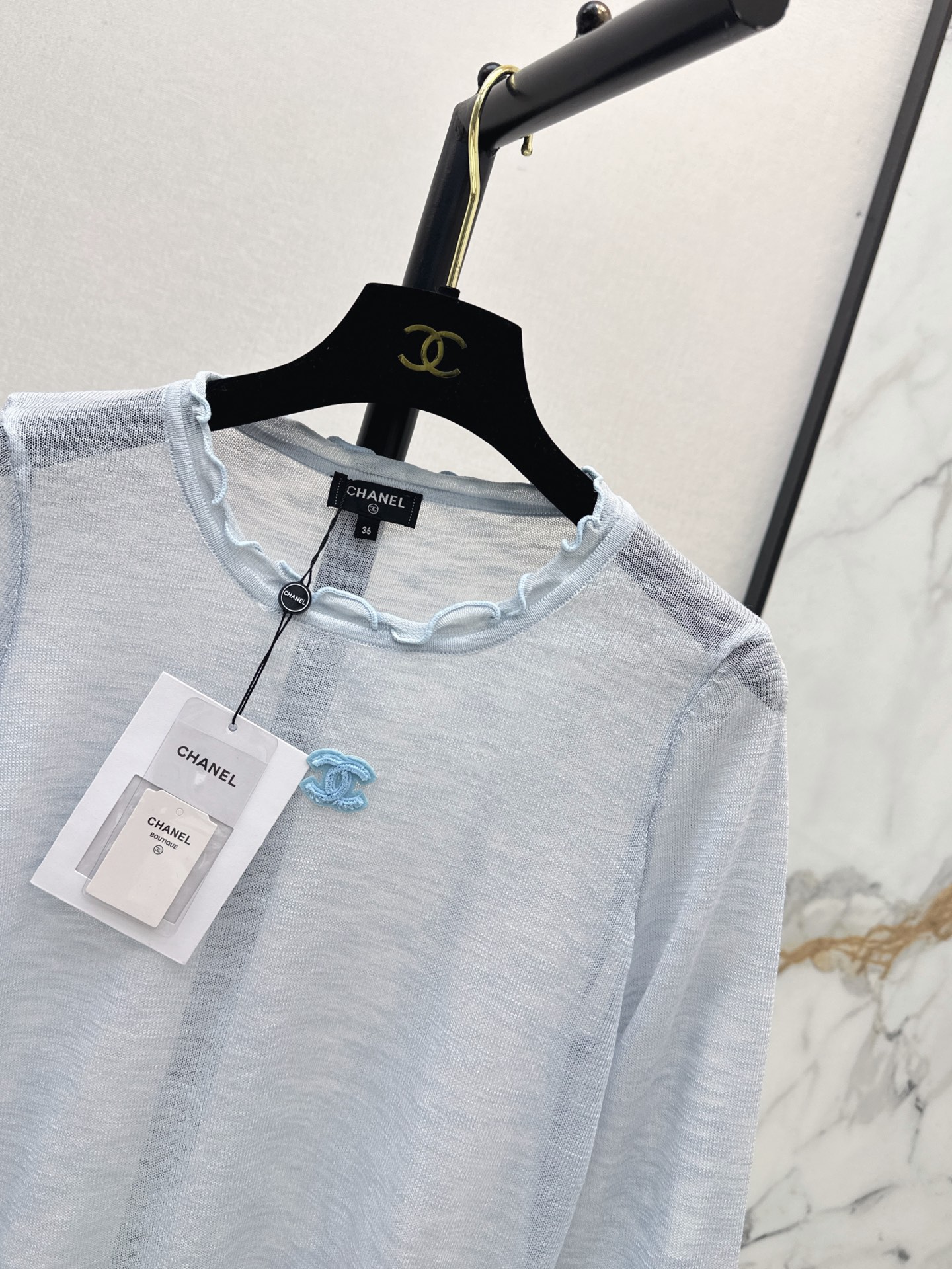Chan 26fw 2pcs knit vest tee sets