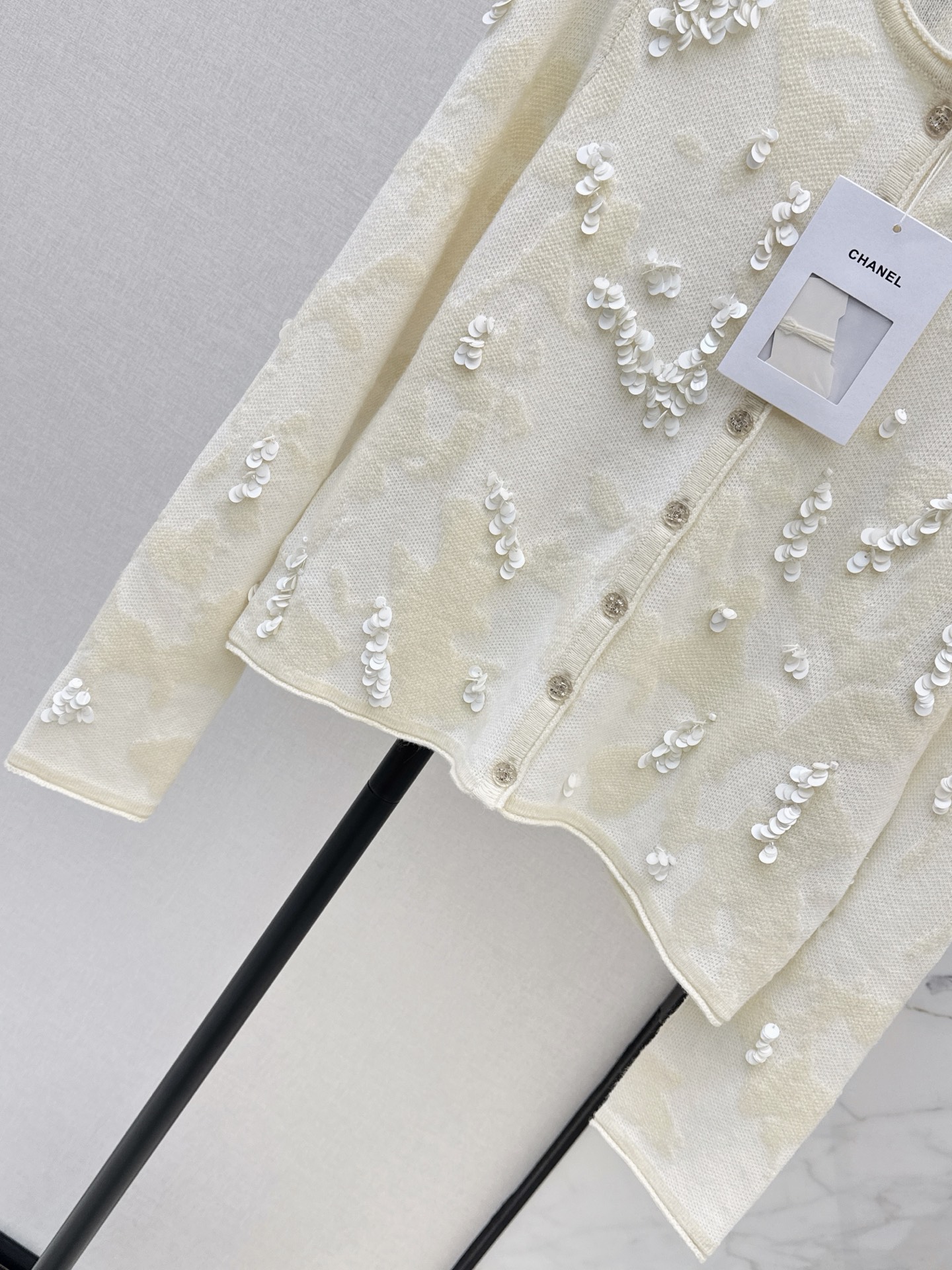 Chan 26fw sequin knit cardigan