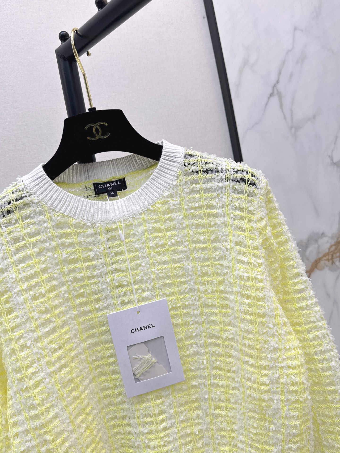 Chan 26fw hollow knit top
