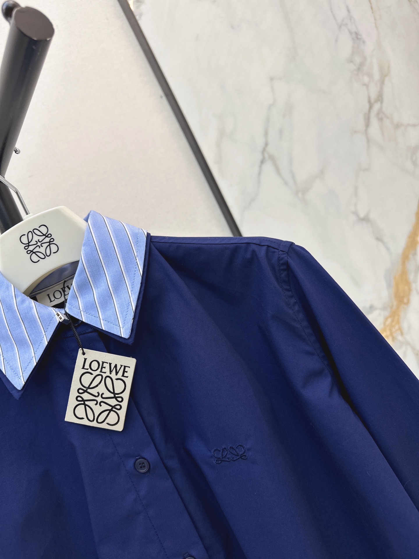 Loe 26fw contract collar shirt