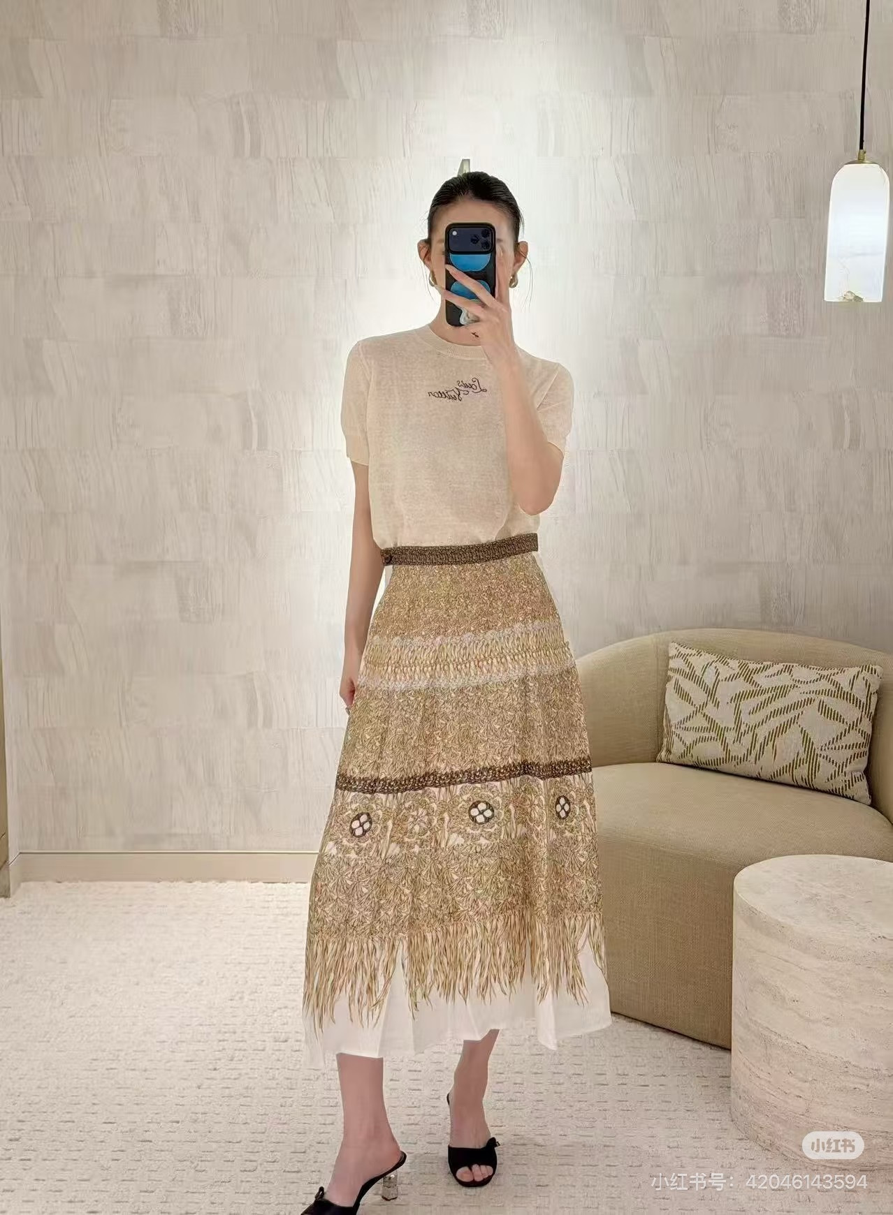 Loui 26fw print skirt
