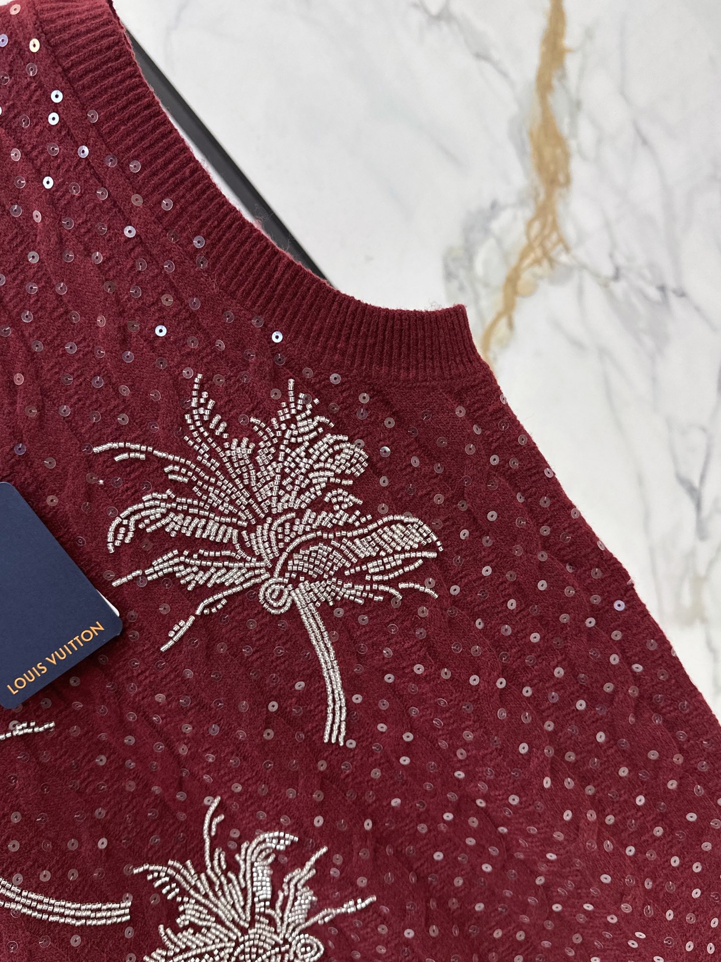 Loui 26fw rhinestone knit vest