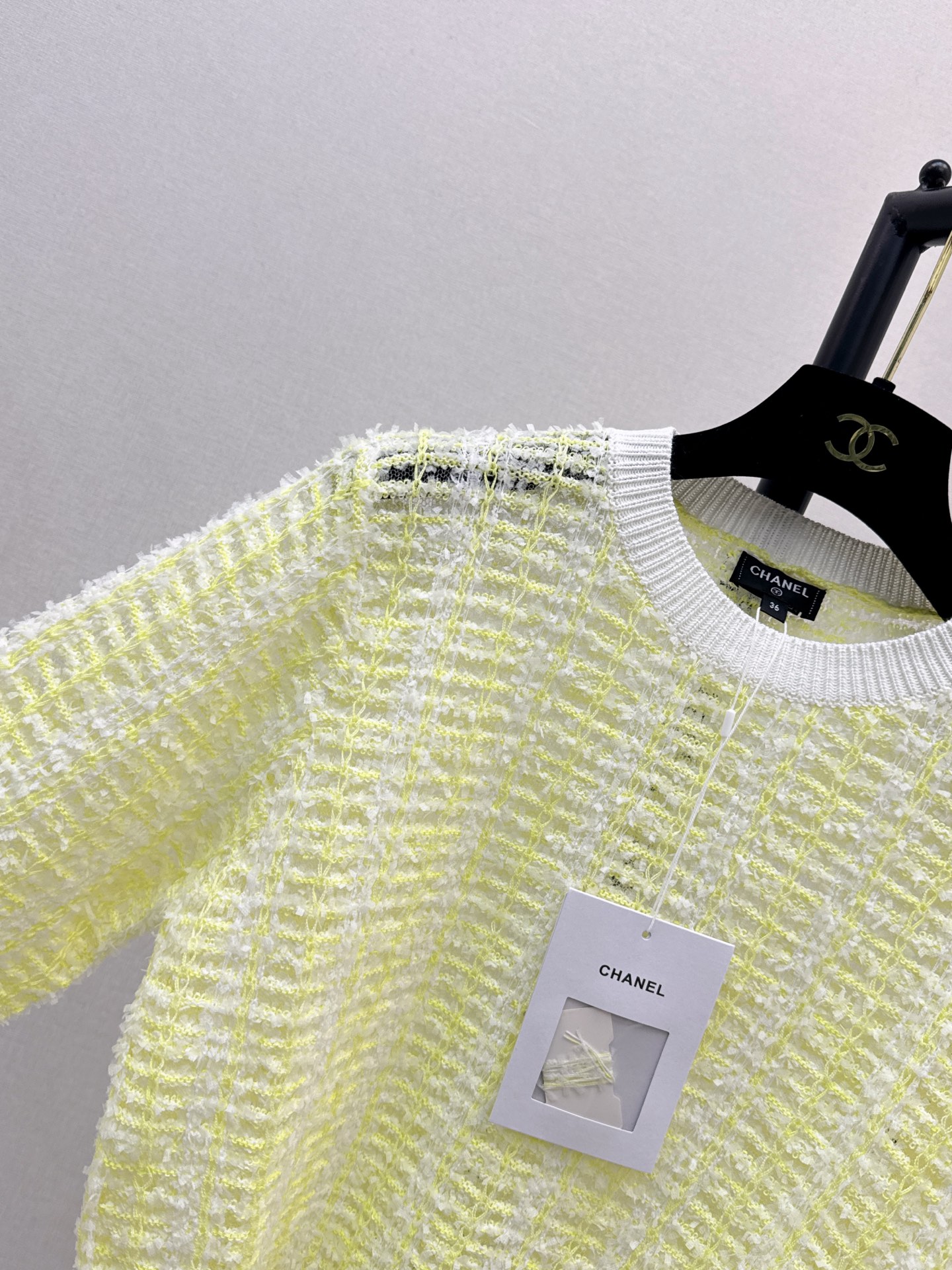 Chan 26fw hollow knit top