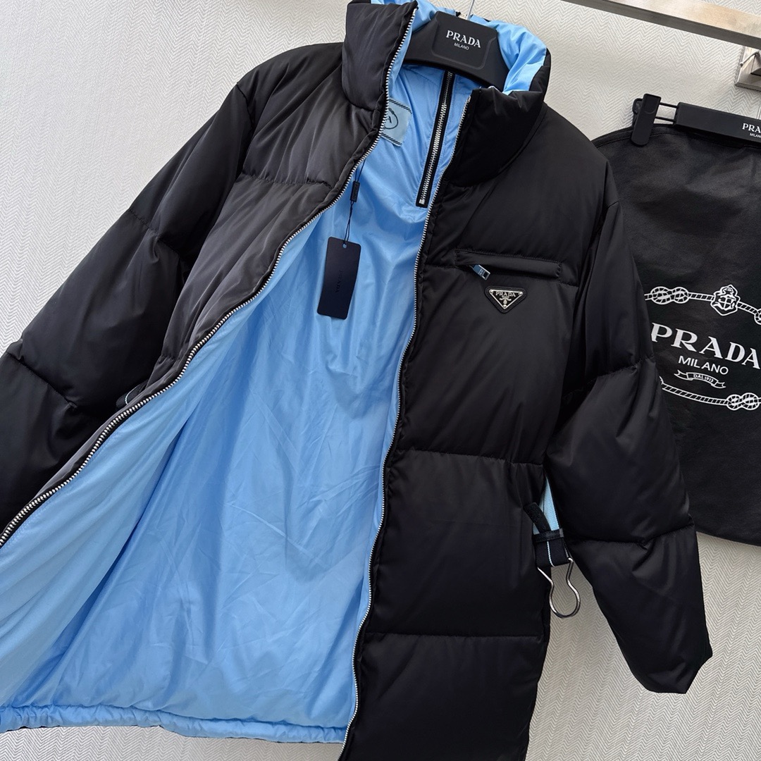 Pra 26fw belted down jacket