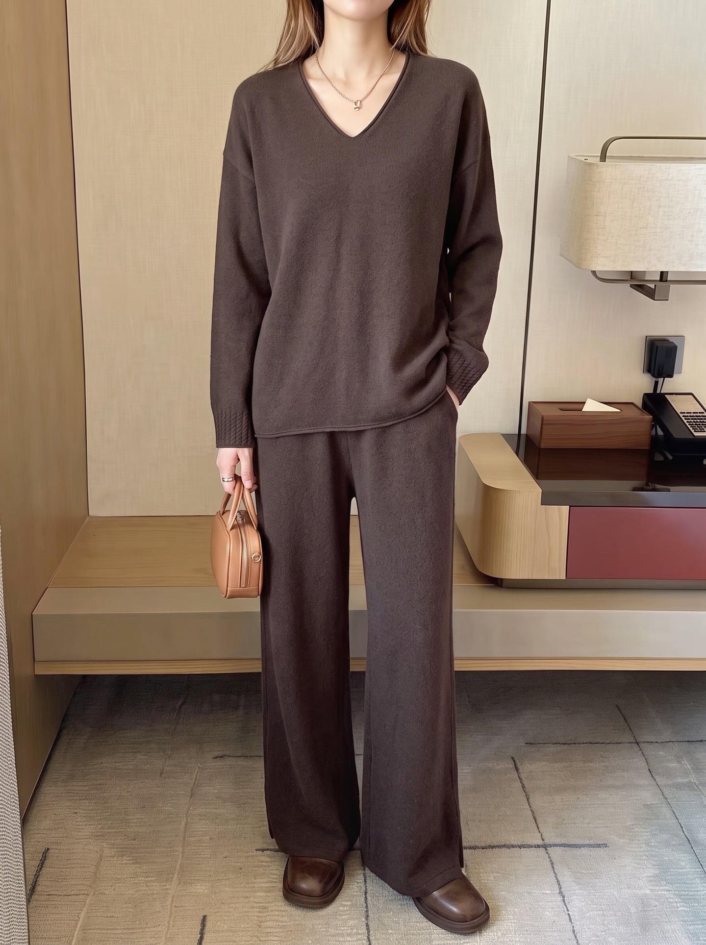 Row 26fw wool sweater pants sets