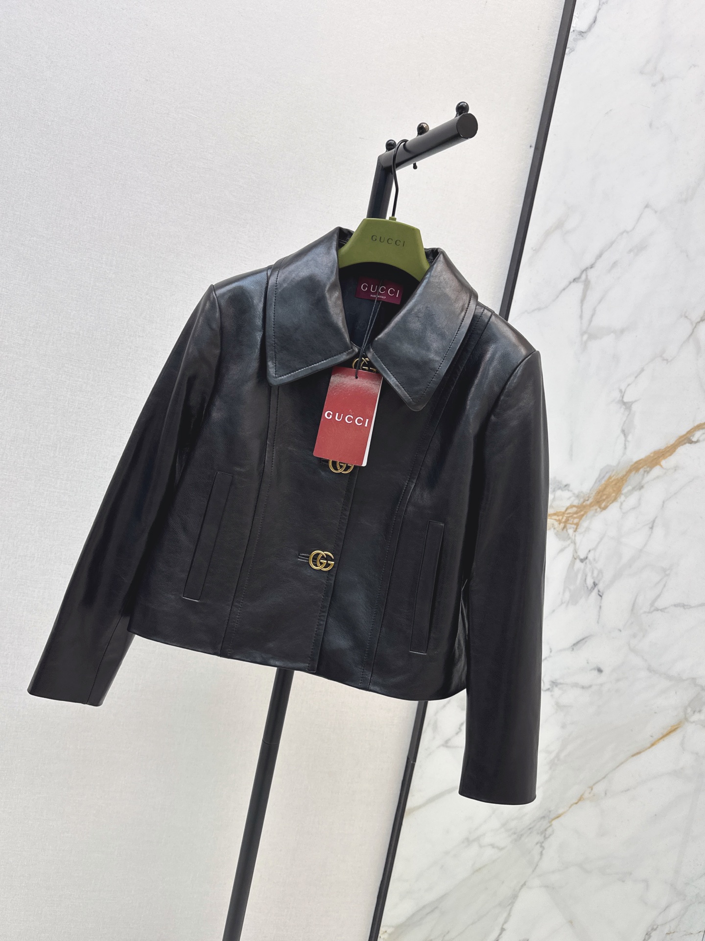 Guc 26fw leather jacket