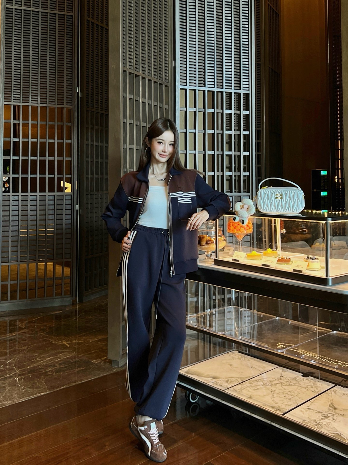 Miu 26fw casual jacket pants set