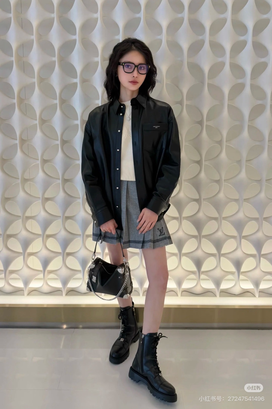 Loui 26fw pu leather shirt jacket