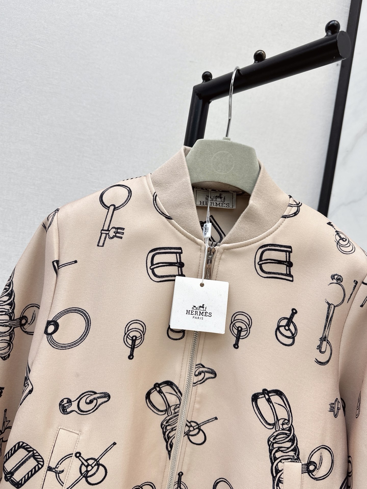 Her 26fw print zipper jacket