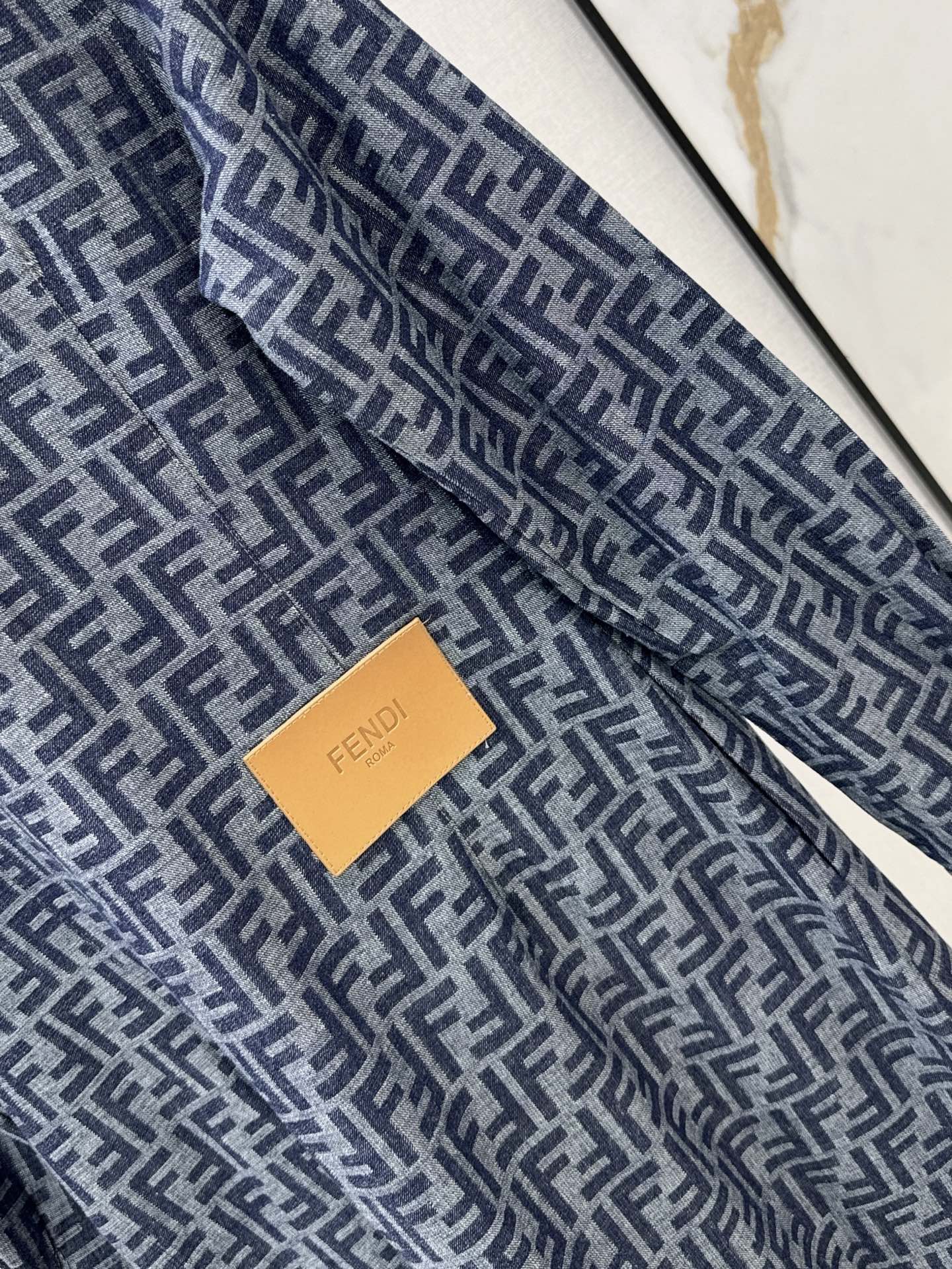 Fen 26fw jacquard denim dress