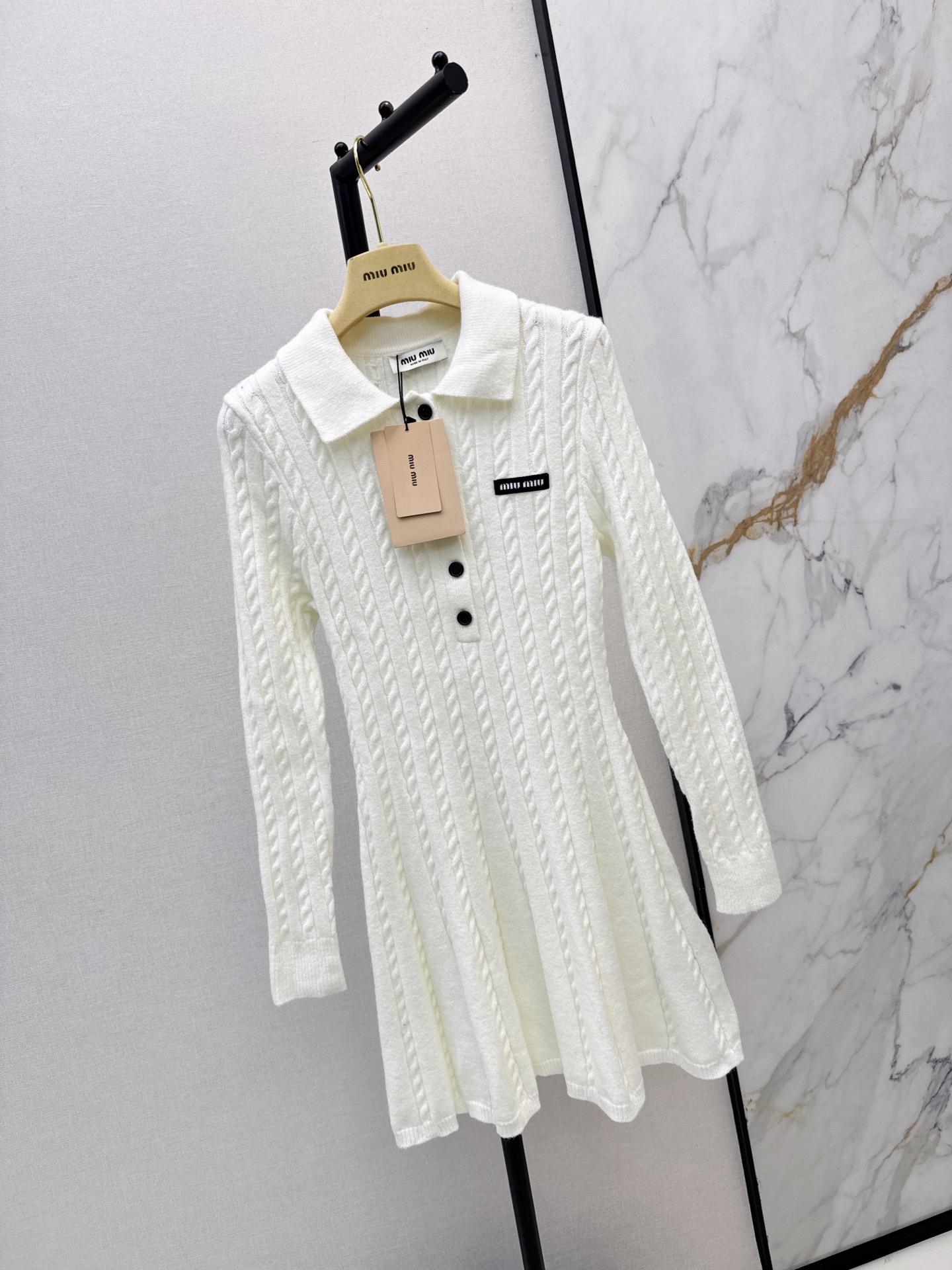 Miu 26fw cable knit dress