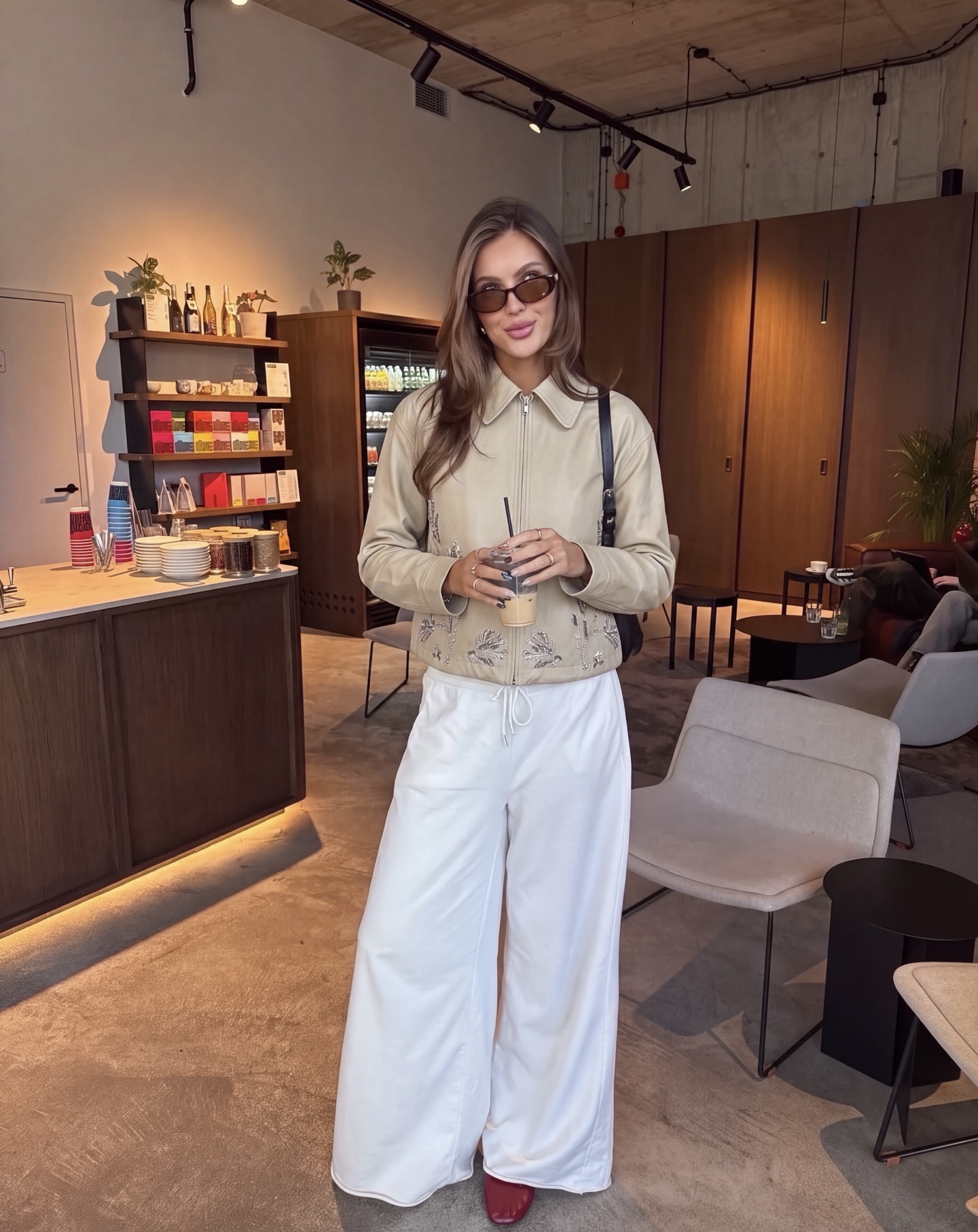 Miu 26fw beading cropped trench coats