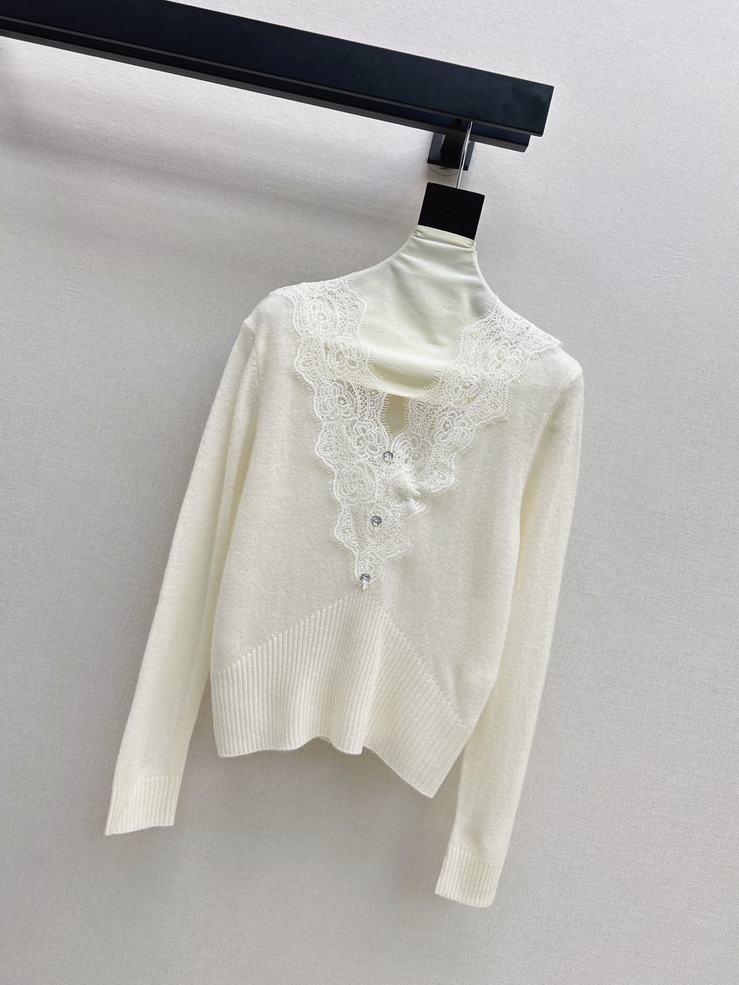ES 26fw lace wool basic tee