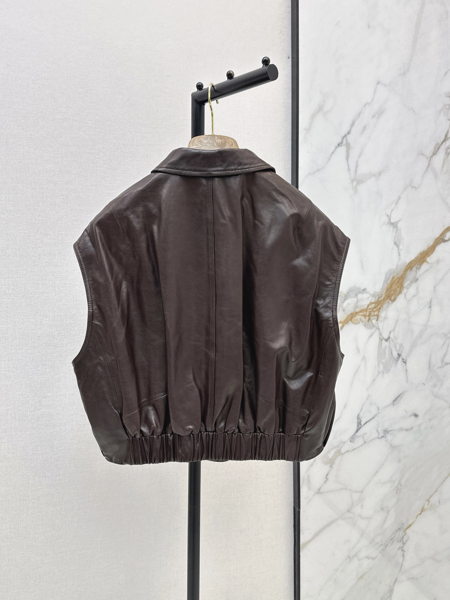 Brun 26fw leather vest jacket