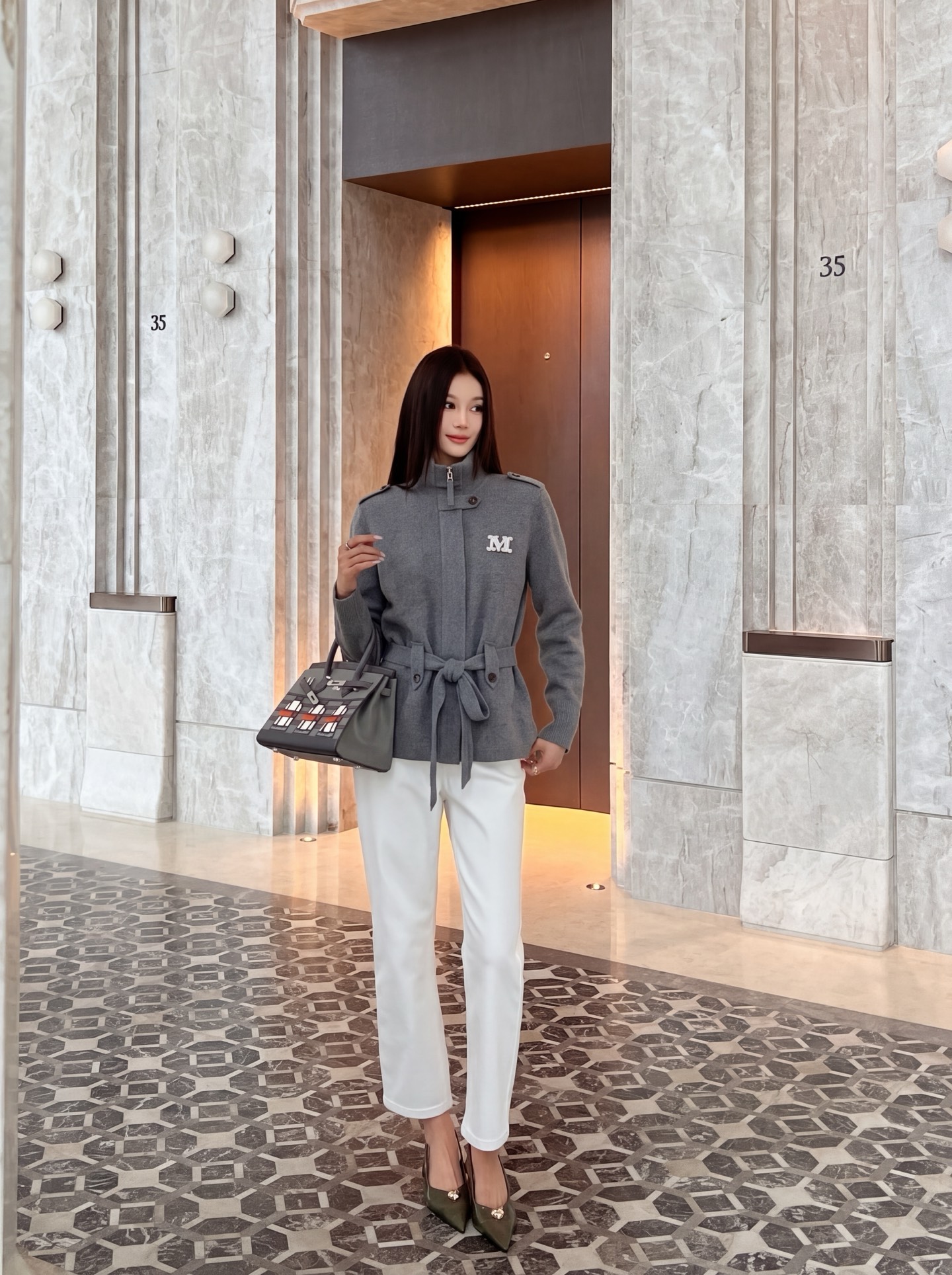 Max 26fw woolbelted cardigan