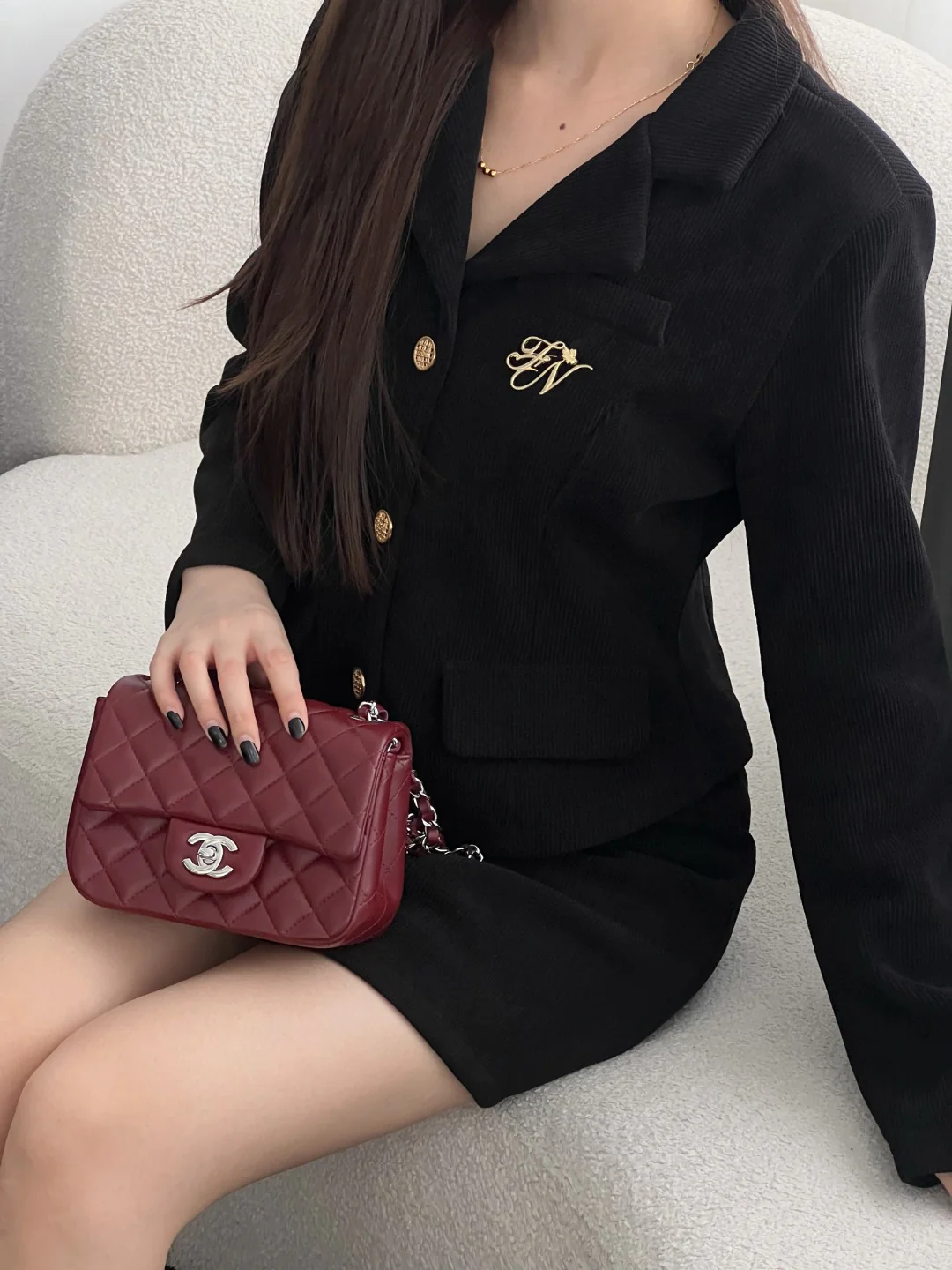 Chan cf17 chain shoulder bag