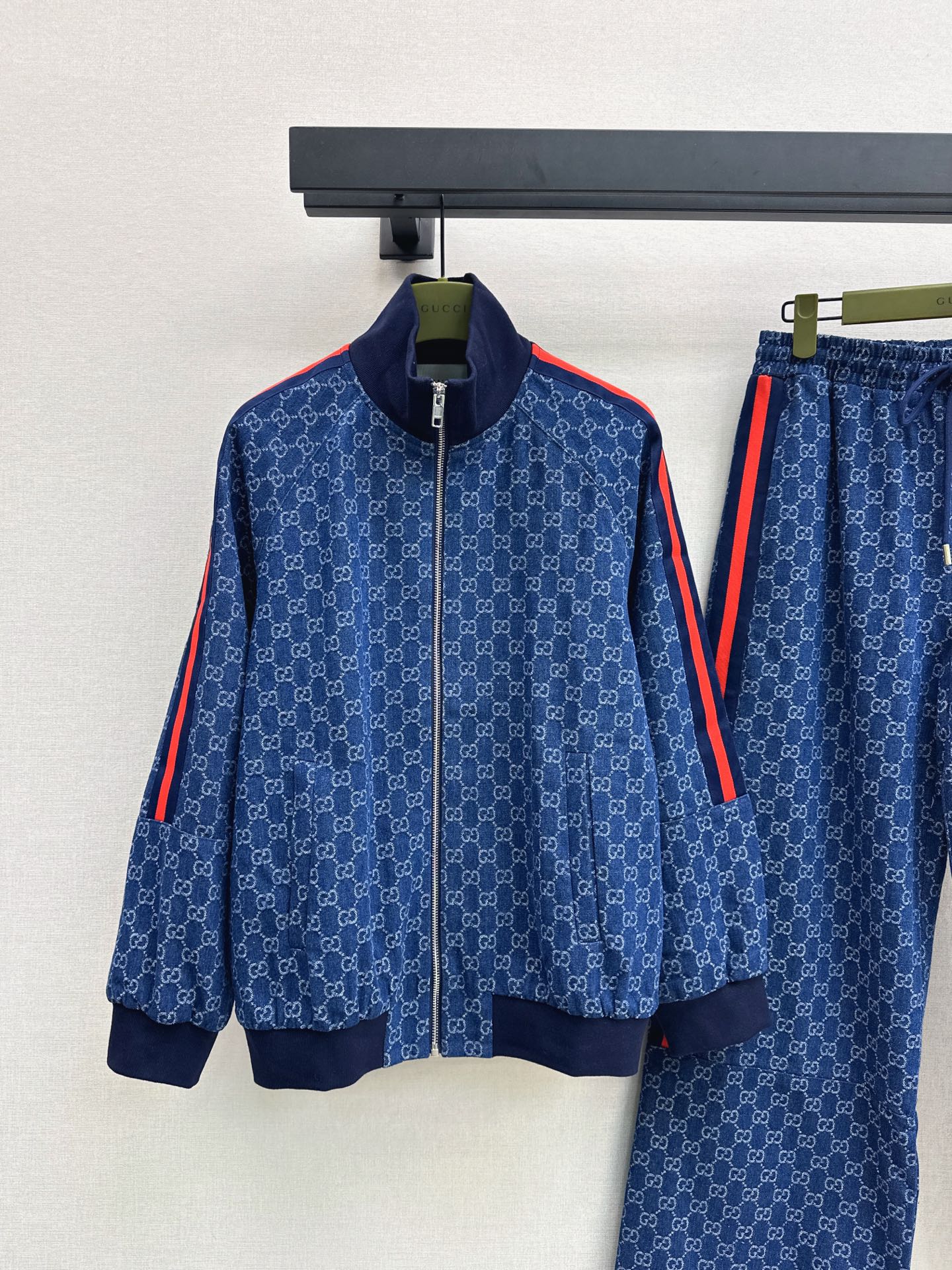 Guc 26fw jacquard denim jacket pants sets