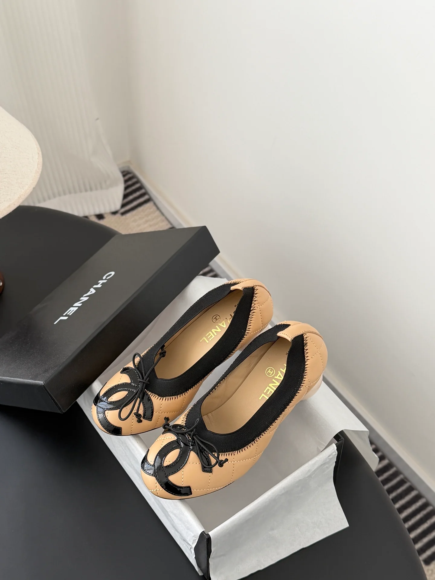 Chan 25k chunky heel ballerina shoes