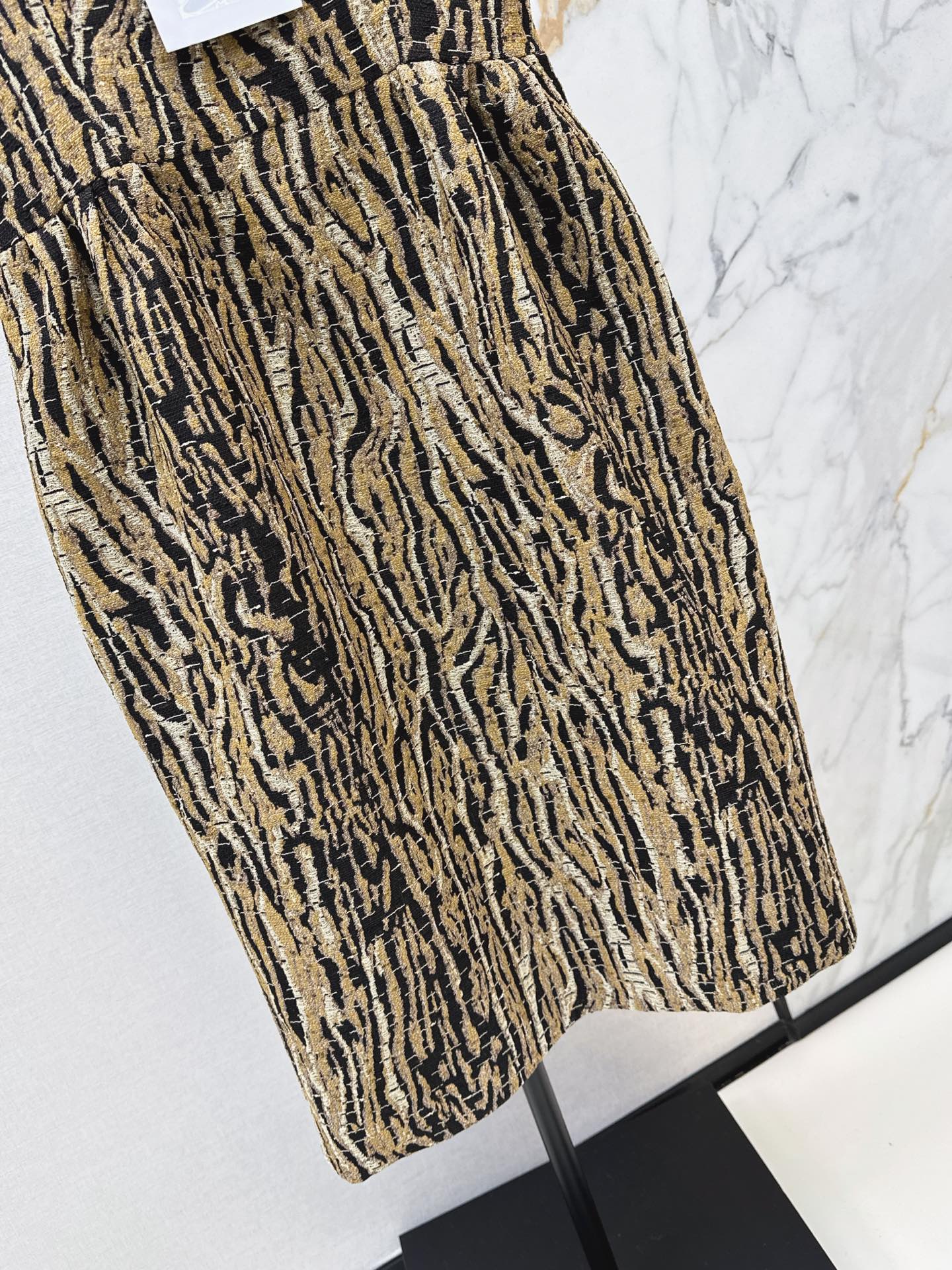 Chan 26fw leopard jacquard slip dress