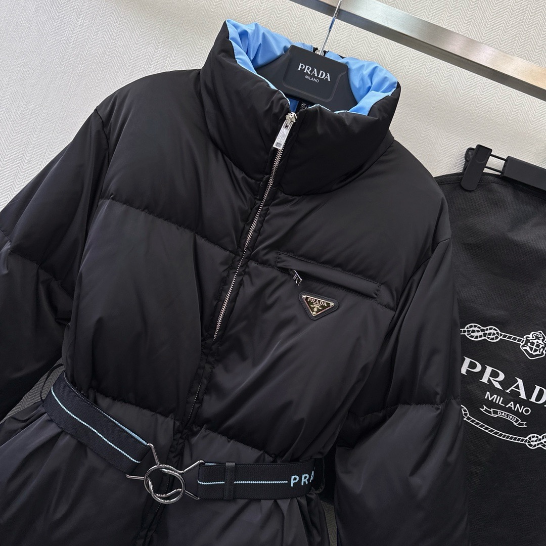 Pra 26fw belted down jacket