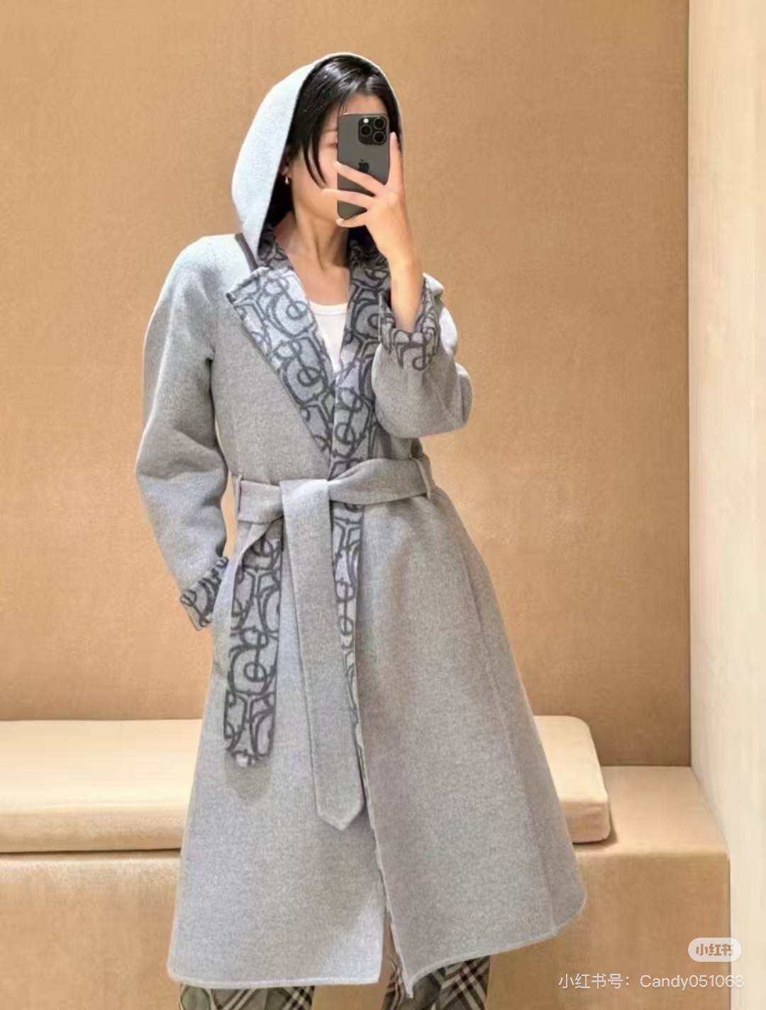 Bur 26fw woolen hooded overcoats