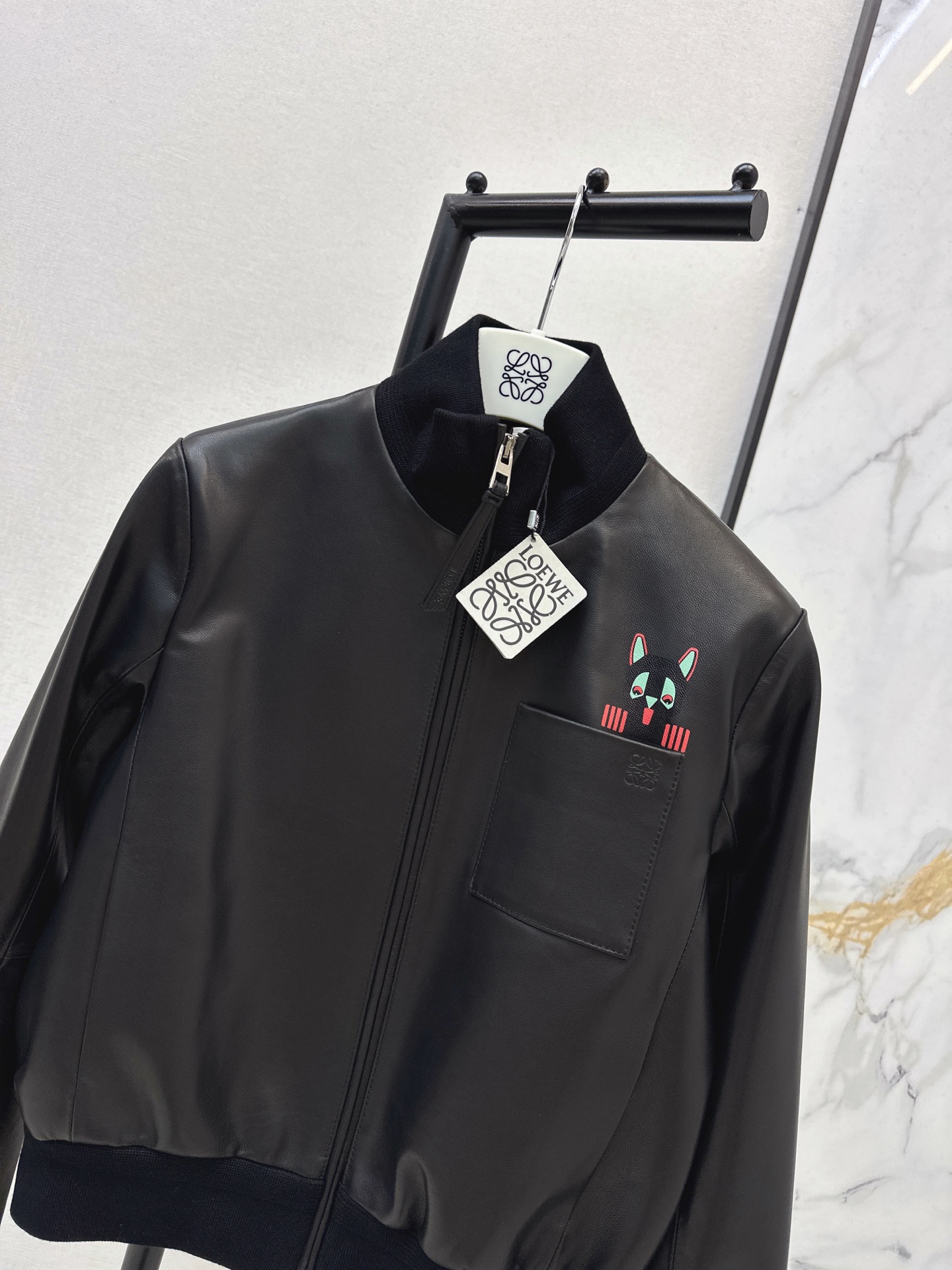 Loe 26fw leather jacket