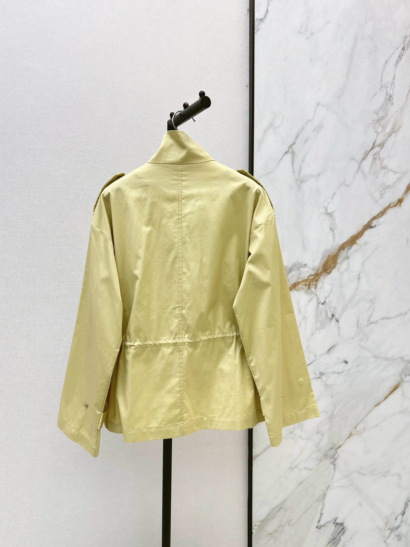 Pra 26fw drawstring stand collar jacket