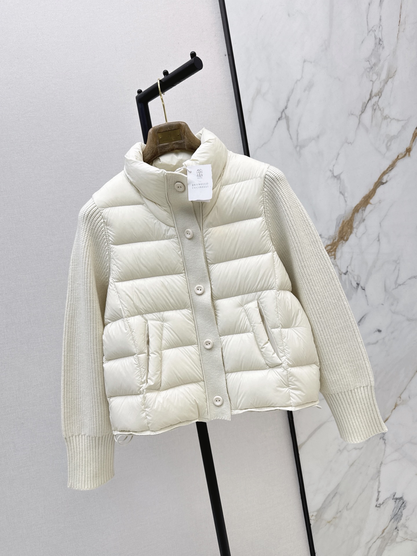 Brun 26fw wool contract down jacket