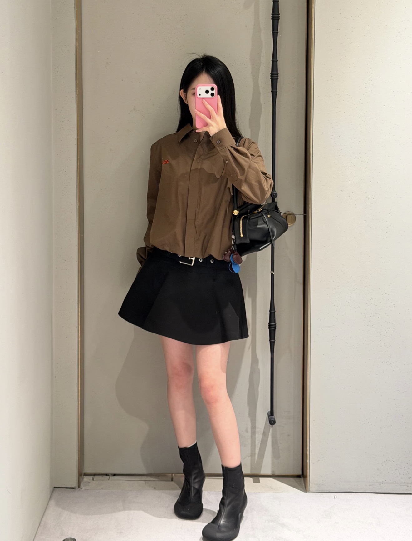Loe 26fw drawstring shirt