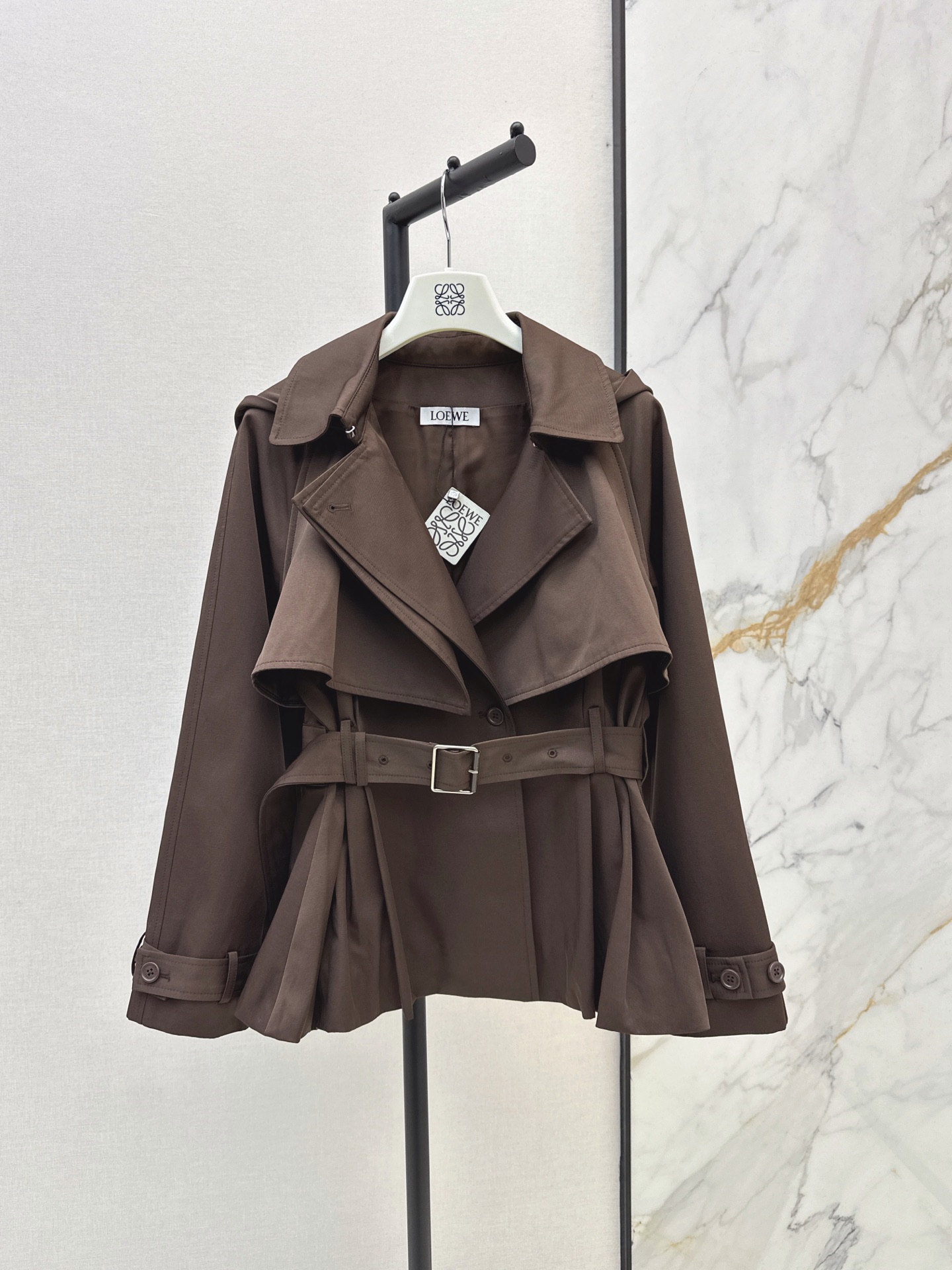 Loe 26fw hooded trench coats