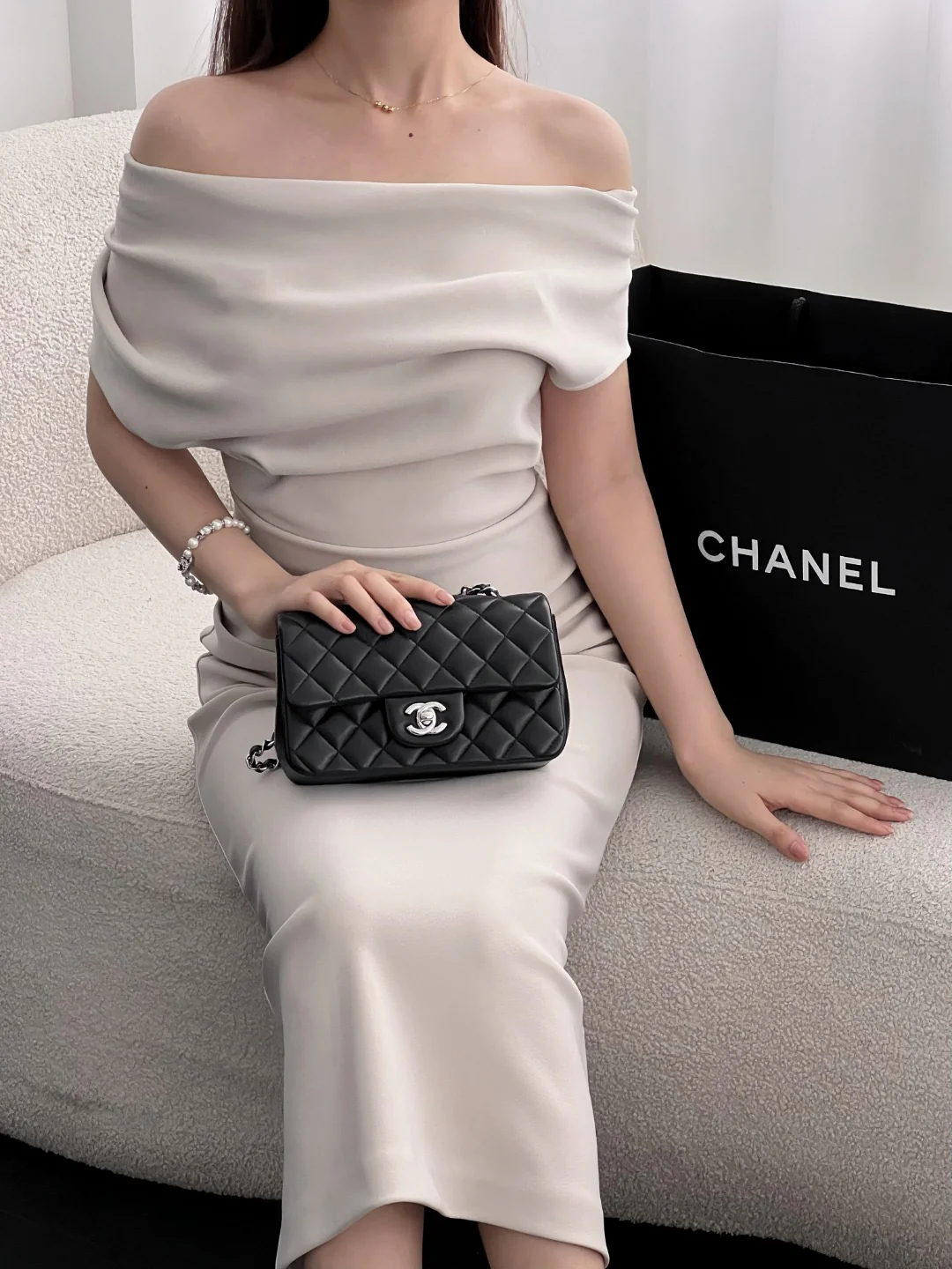 Chan cf20 chain shoulder bag