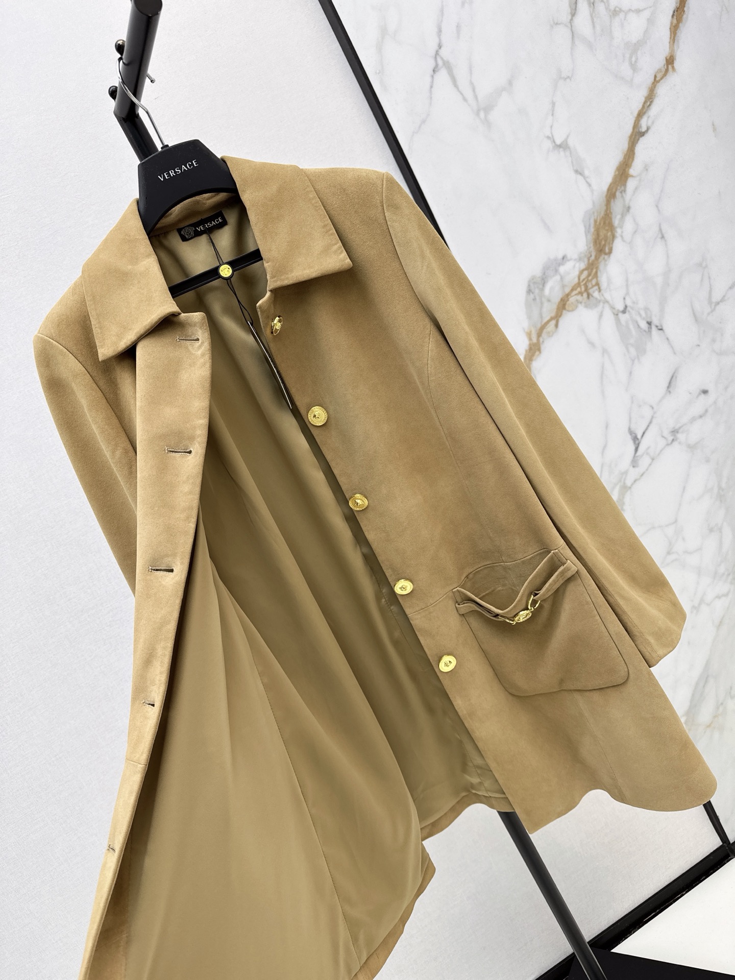 Ver 26fw suede long jacket