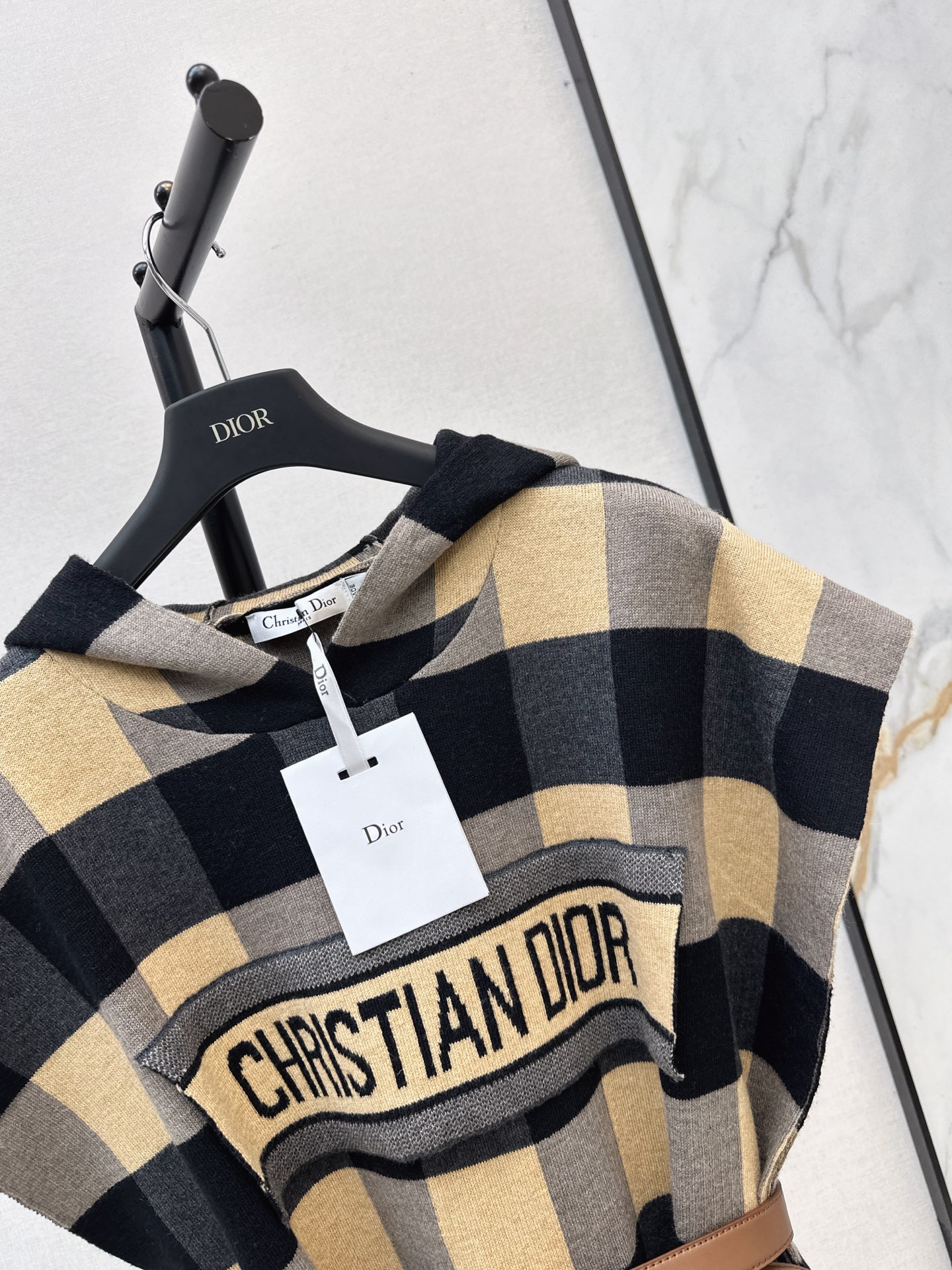 CD 26fw hooded belted cape