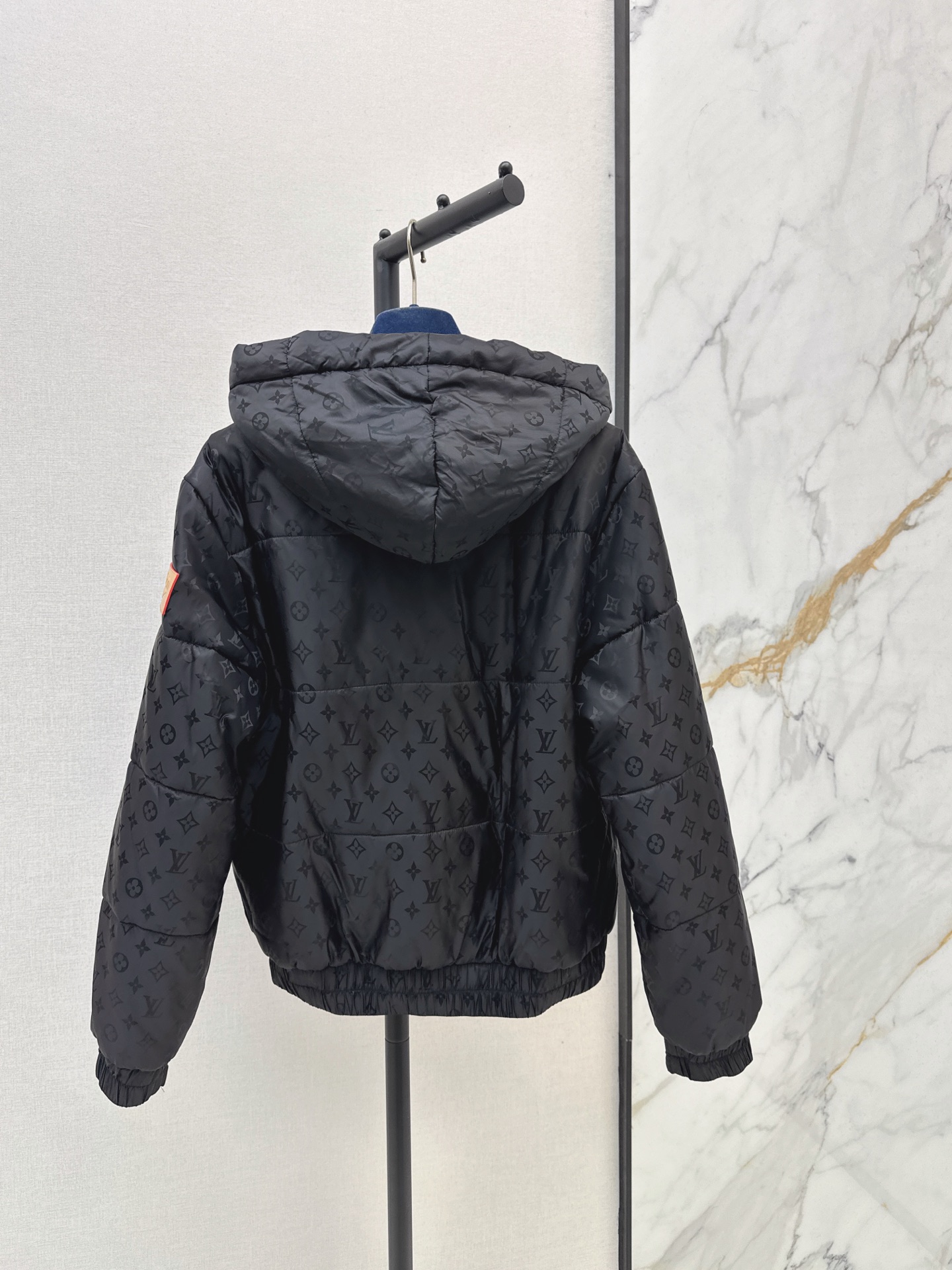Loui 26fw jacquard hooded padded jacket