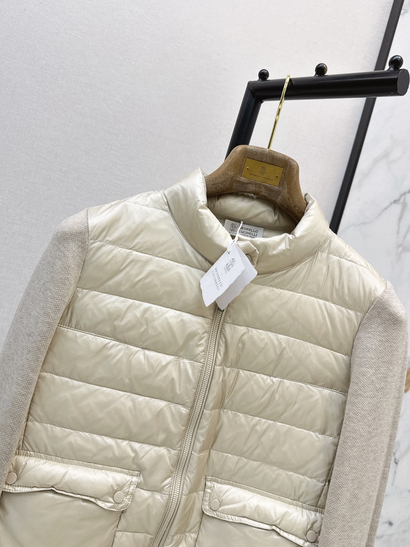 Bun 26fw knit contract down jacket
