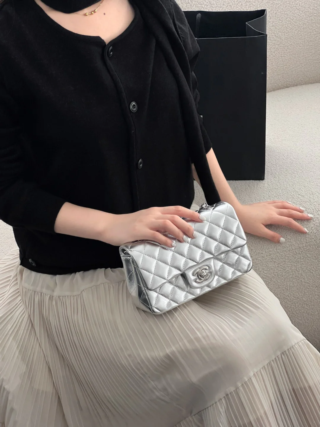 Chan cf20 chain shoulder bag