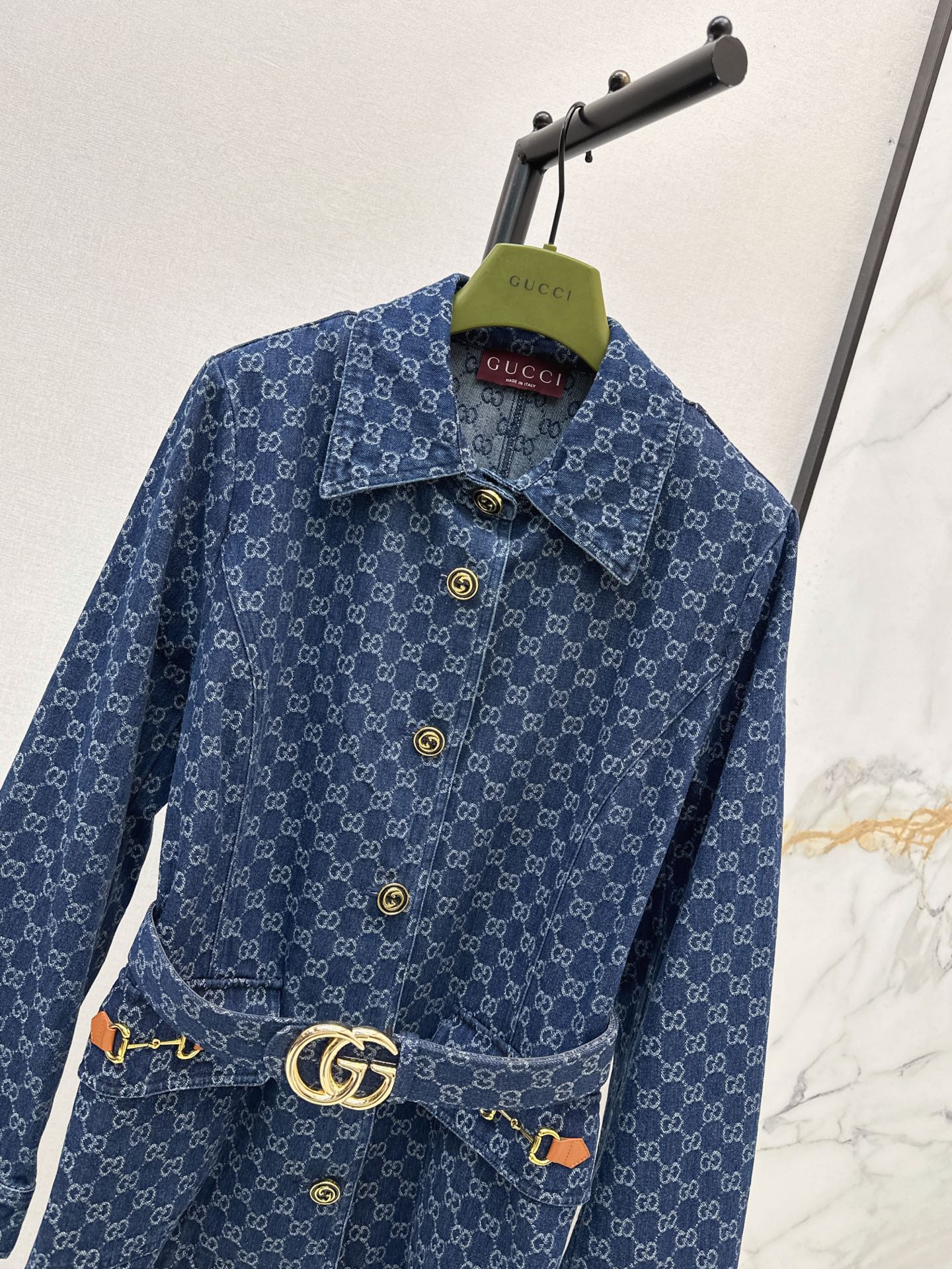 Guc 26fw jacquard belted jacket