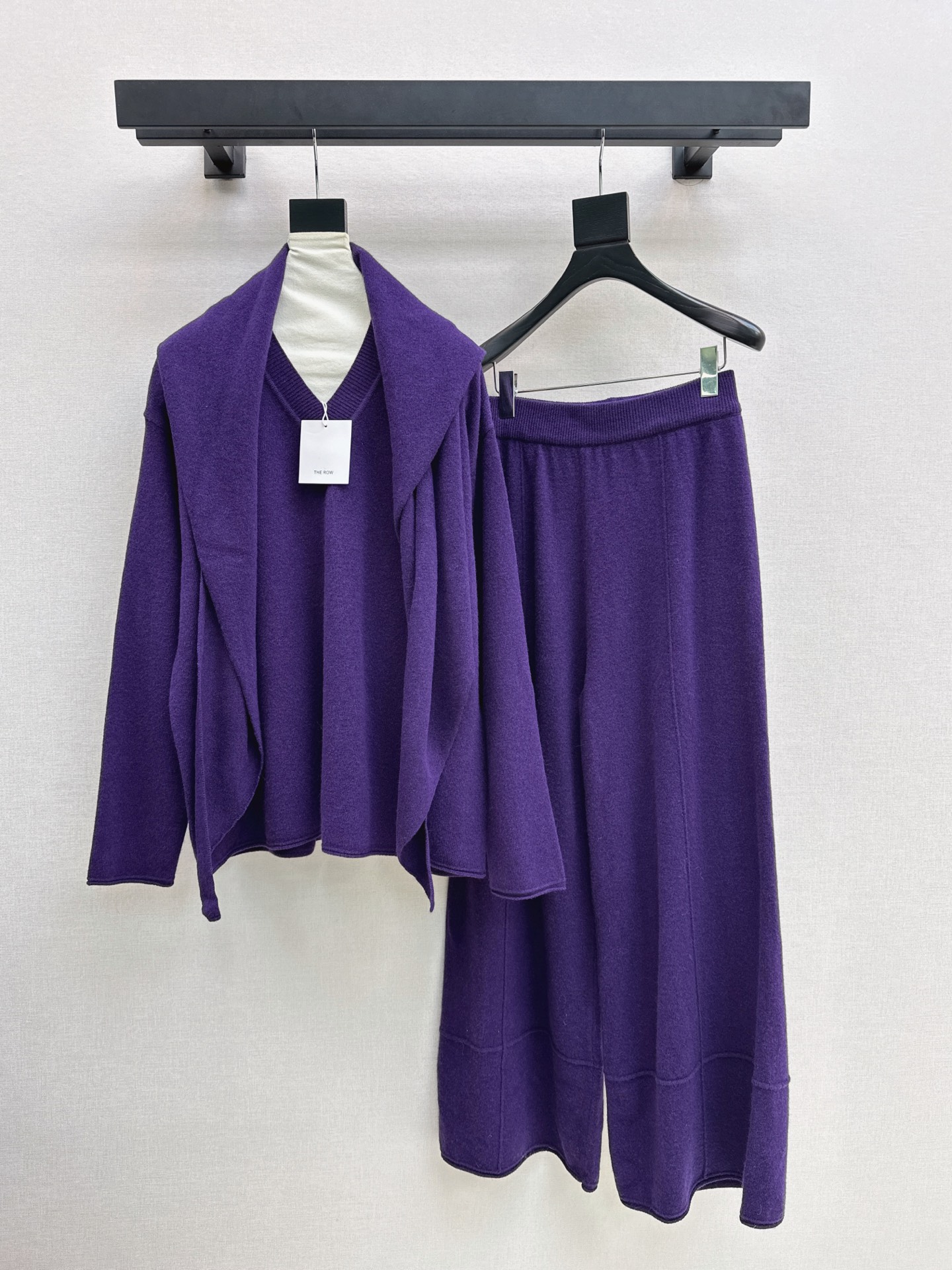 Row 26fw wool cape sweater pants sets