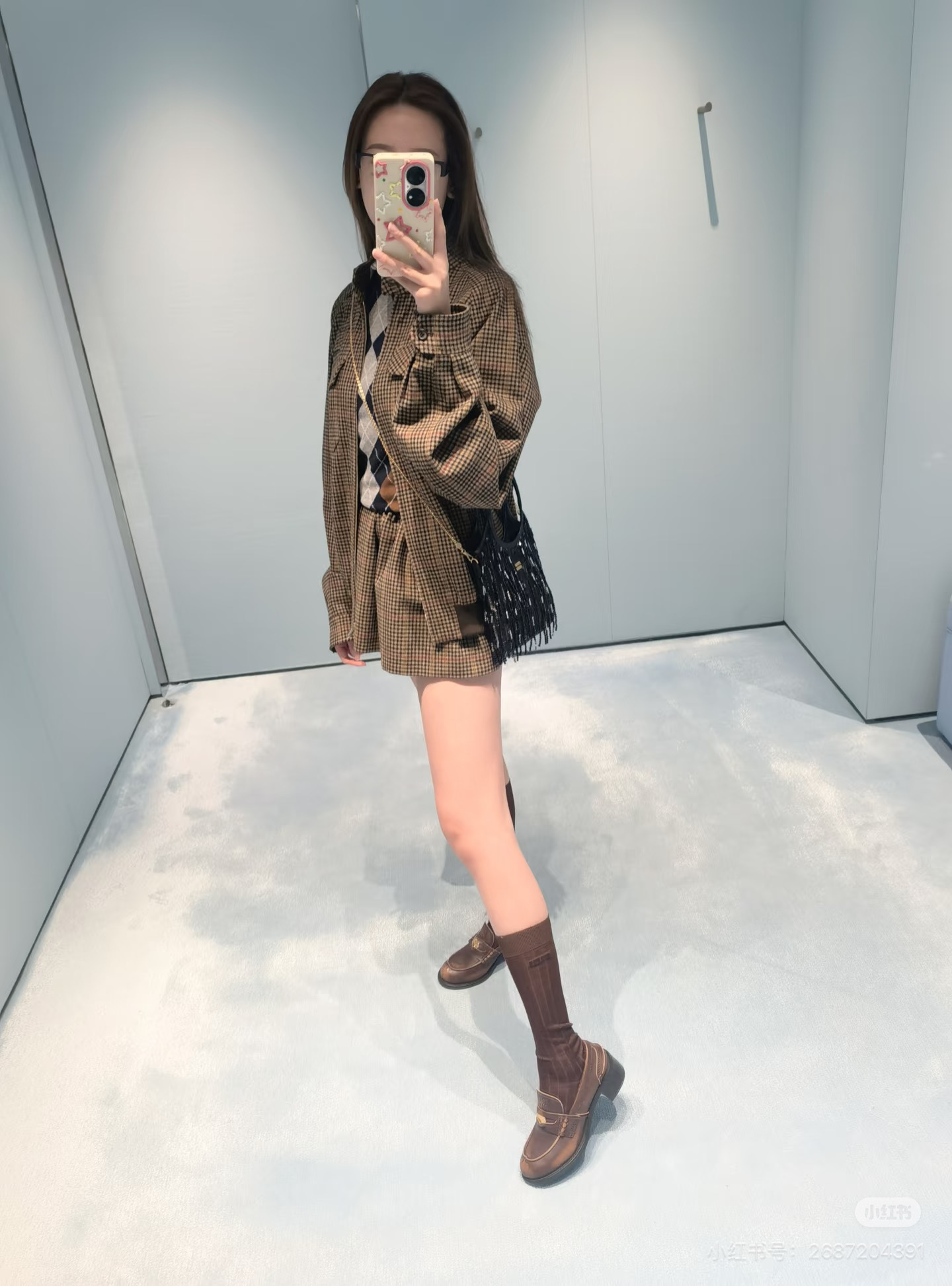 Miu 26fw houndstooth jacket