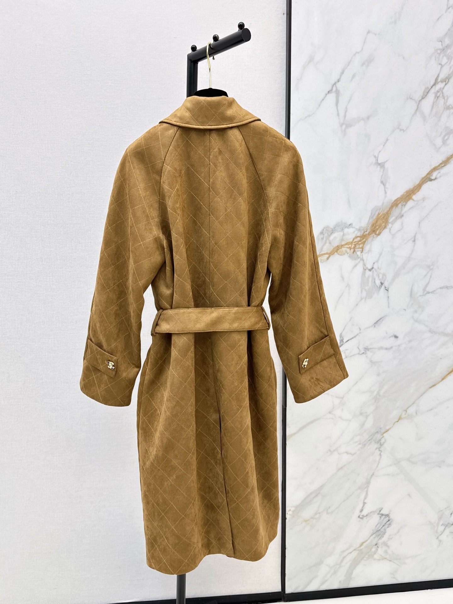 Chan 26fw suede fleece trench coats