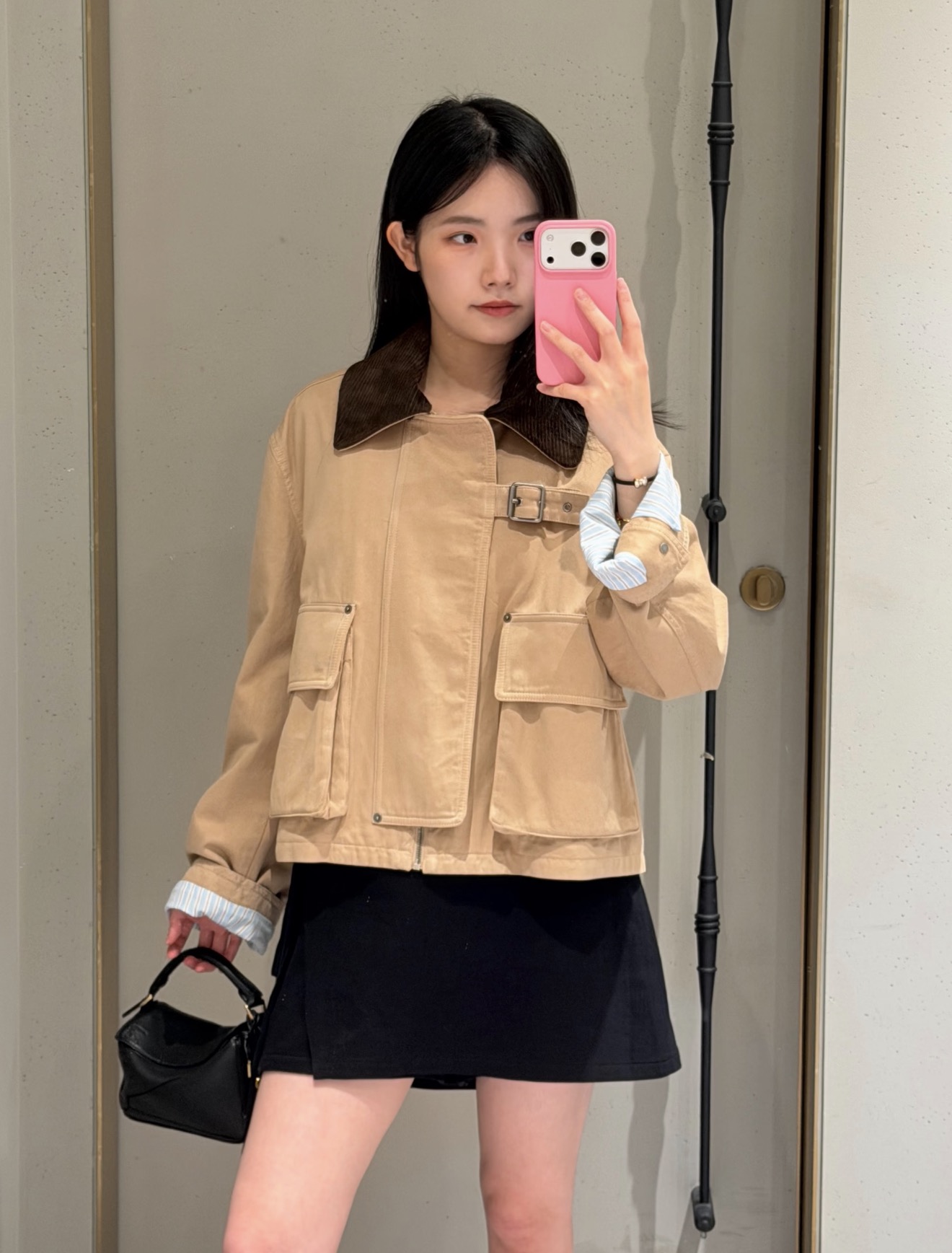 Loe 26fw zipper denim jacket