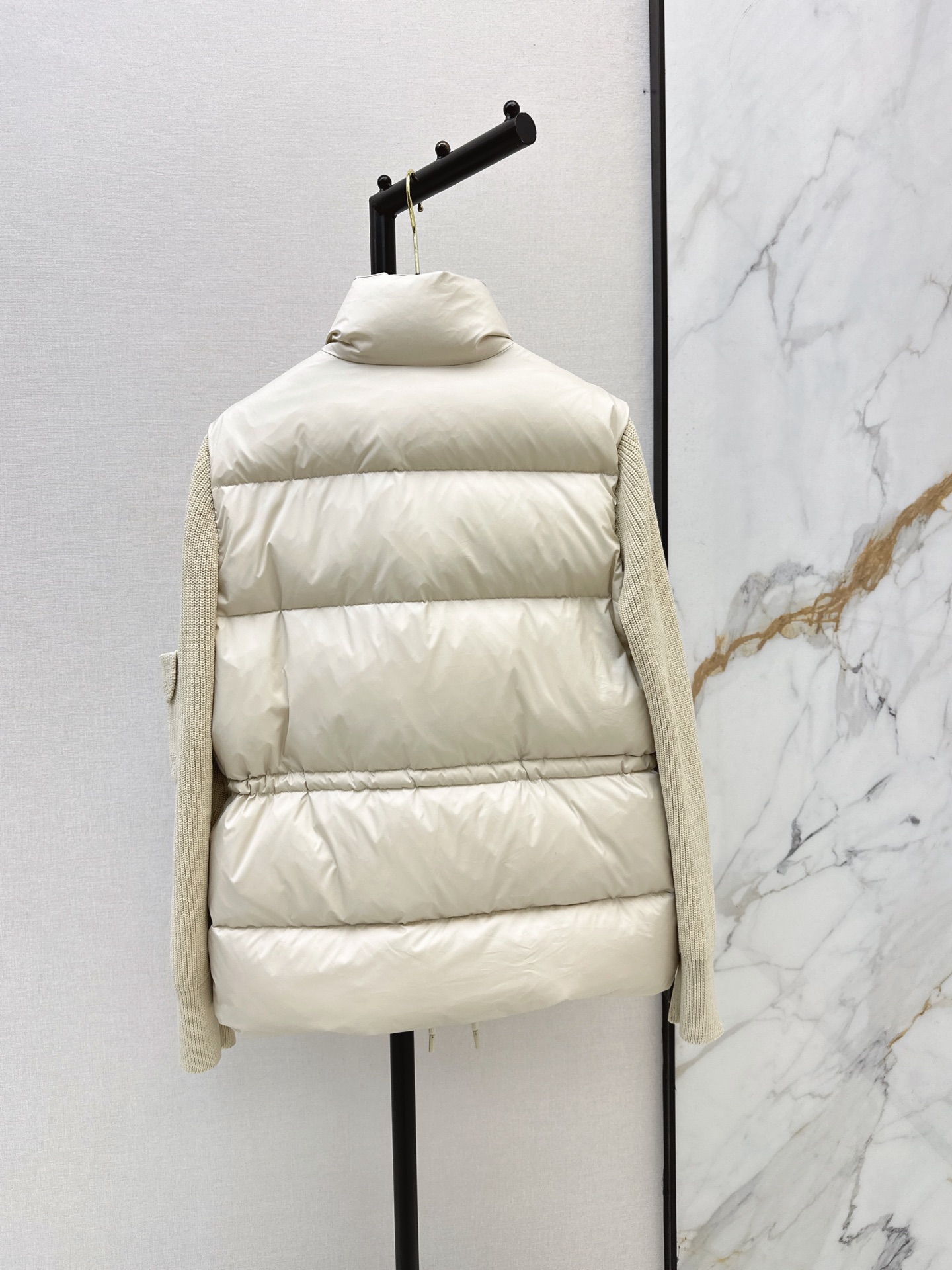 Chan 26fw wool contract drawstring down jacket