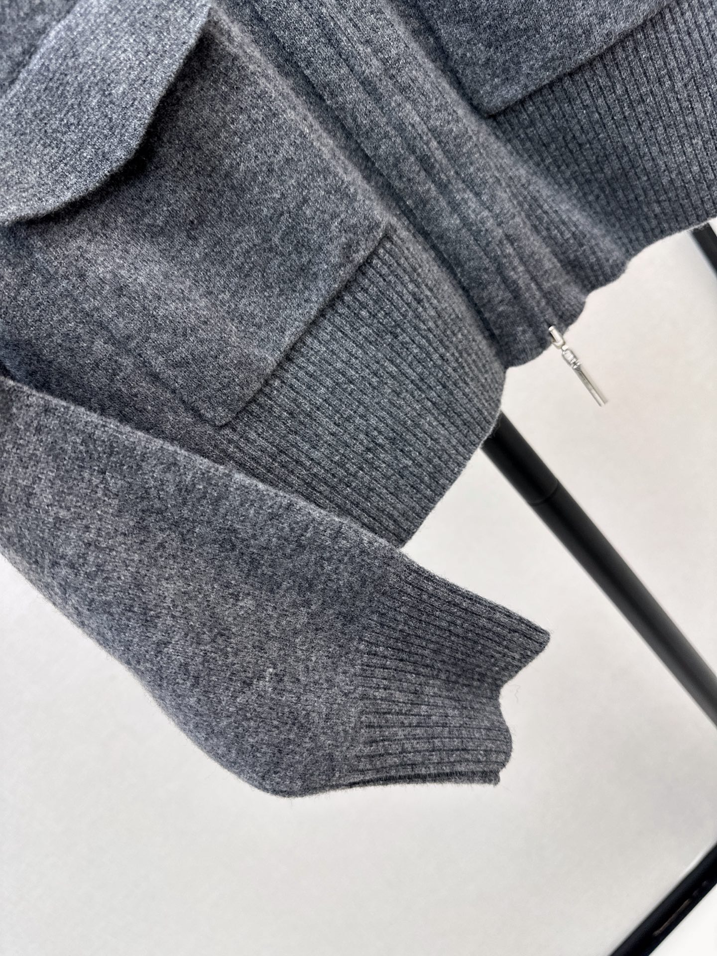 Brun 26fw stand collar knit cardigan