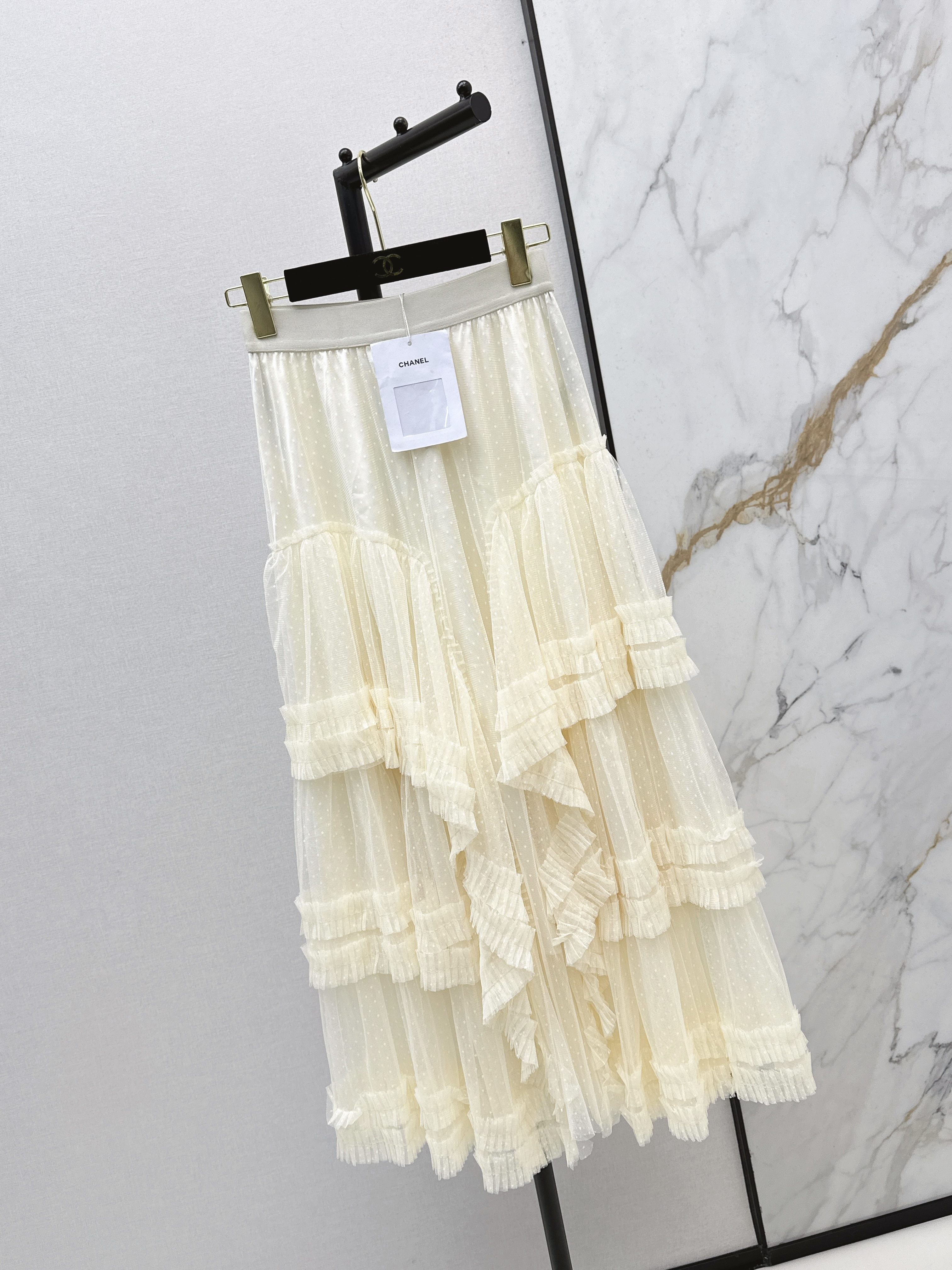Chan 26ss mesh skirt