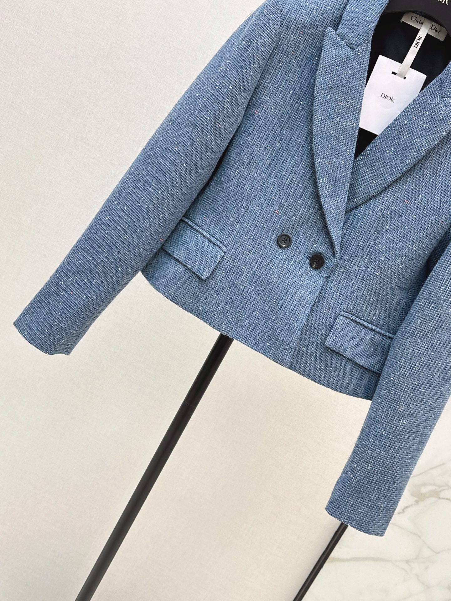 CD 26fw lady cropped blazer
