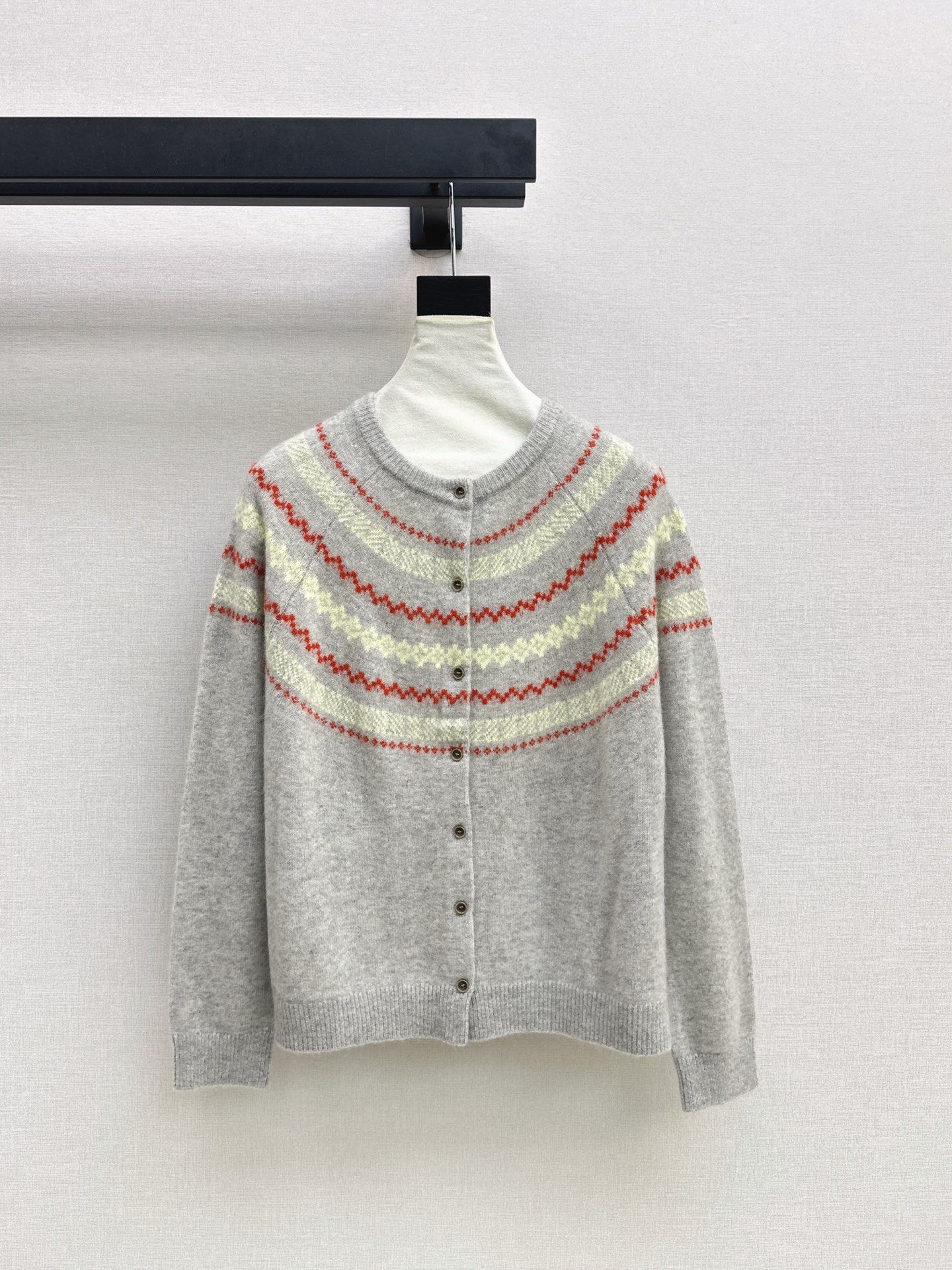 Max 26fw fair isle knit cardigan