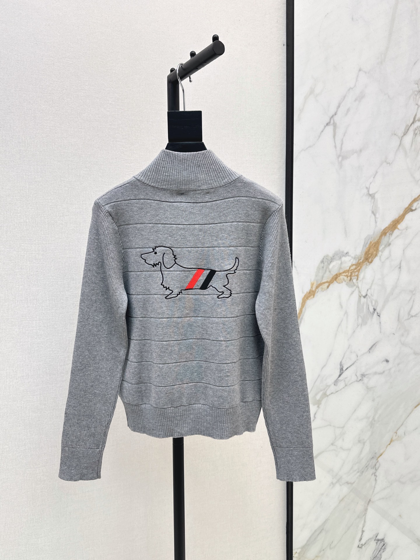 Thom 26fw embroidery knit cardigan
