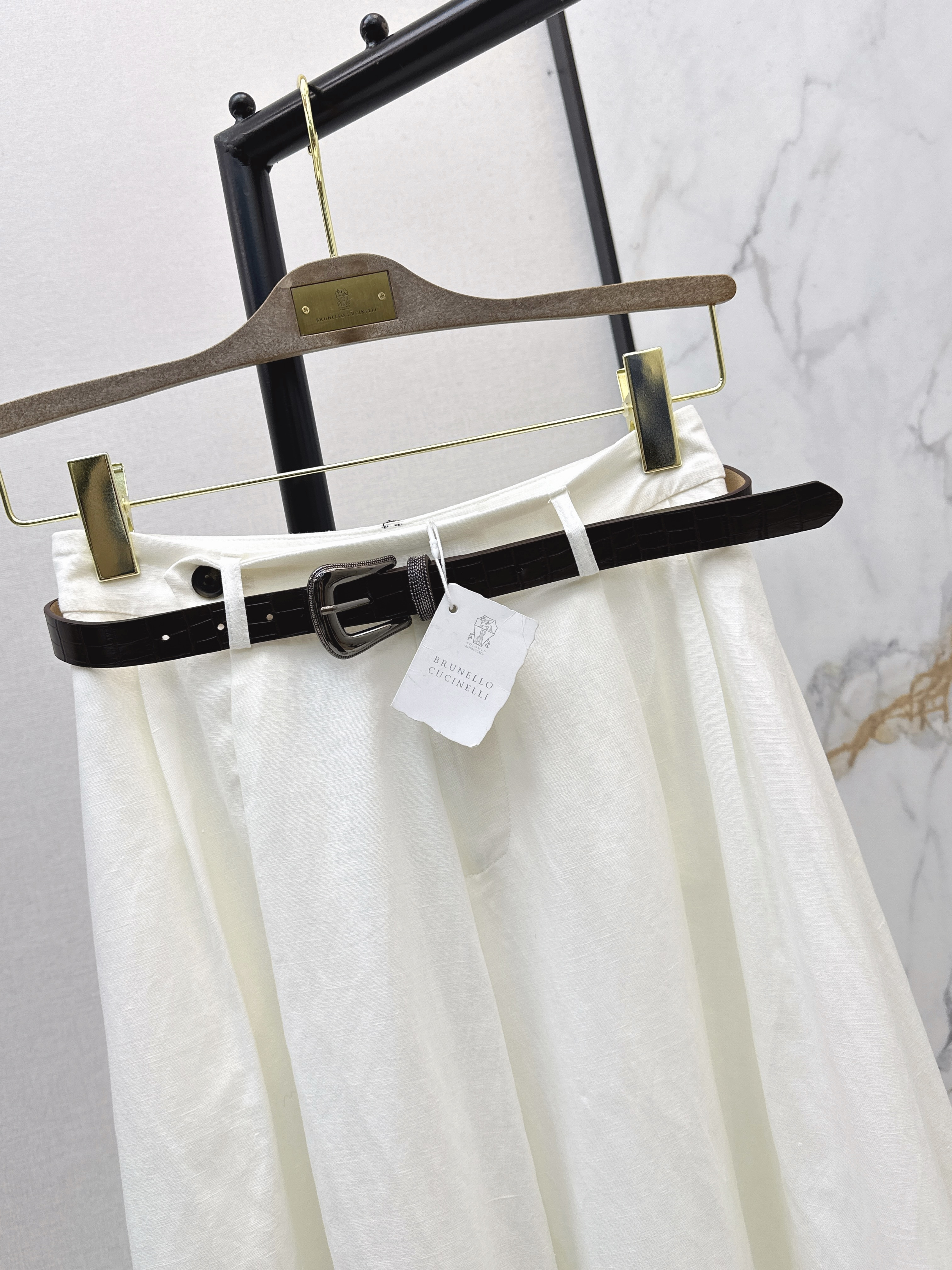 Brun 26ss pleated skirt